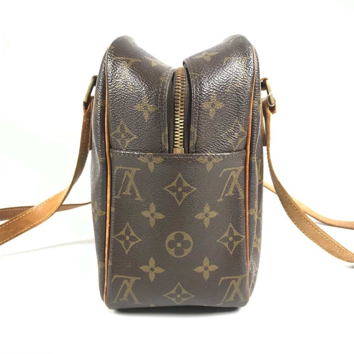 Louis Vuitton Brown Monogram Canvas Shoulder Bag Tote Bag (Pre-Owned)