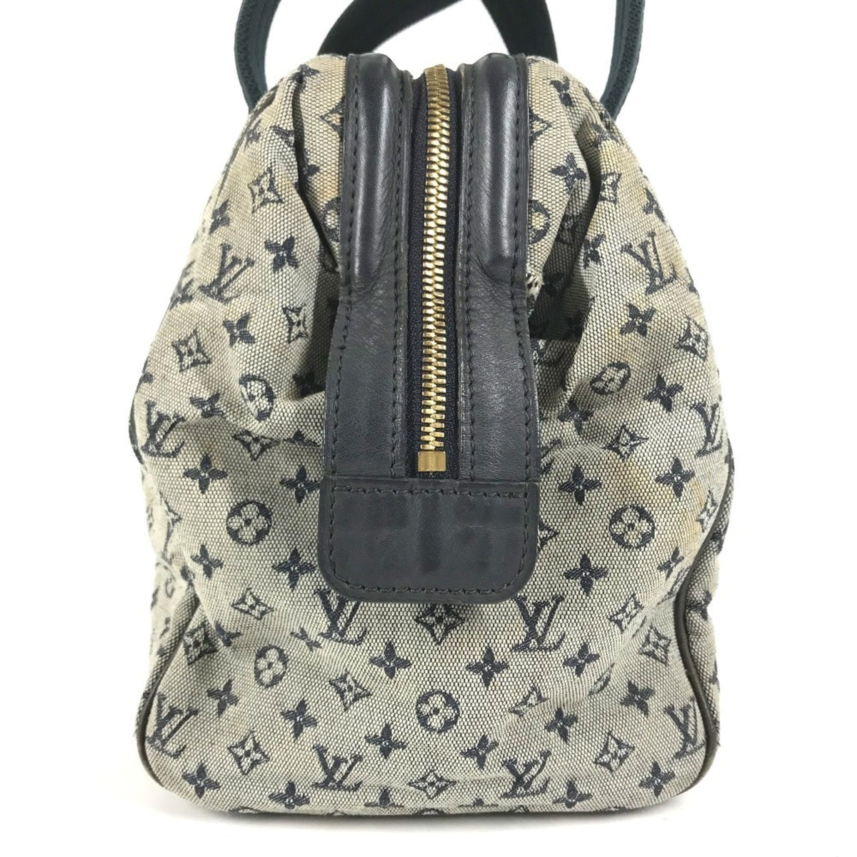 Louis Vuitton Navy Monogram Mini Boston Bag Handbag Shoulder Bag (Pre-Owned)