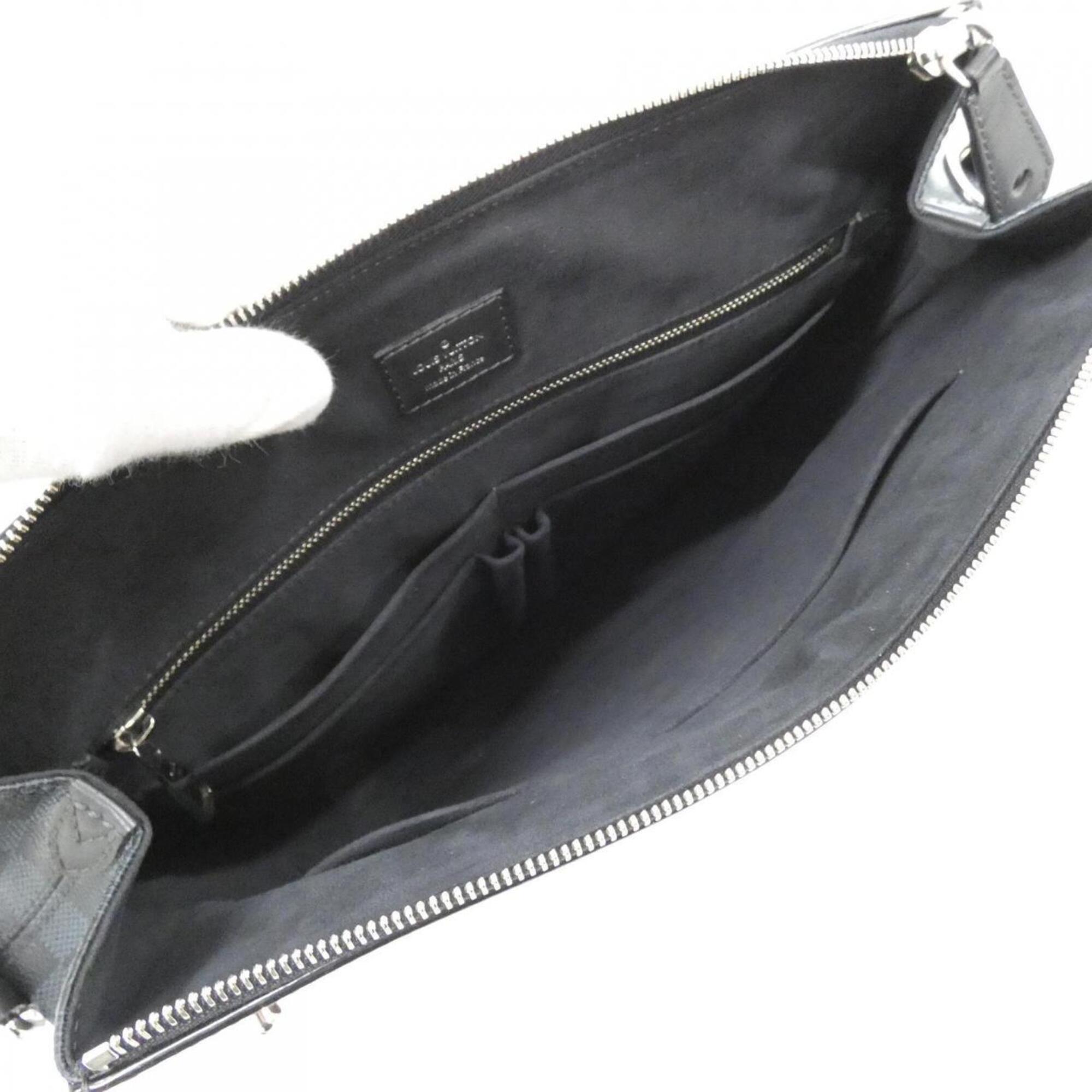 Louis Vuitton Black Cobalt Coated Canvas Shoulder Bag (Pre-Owned)