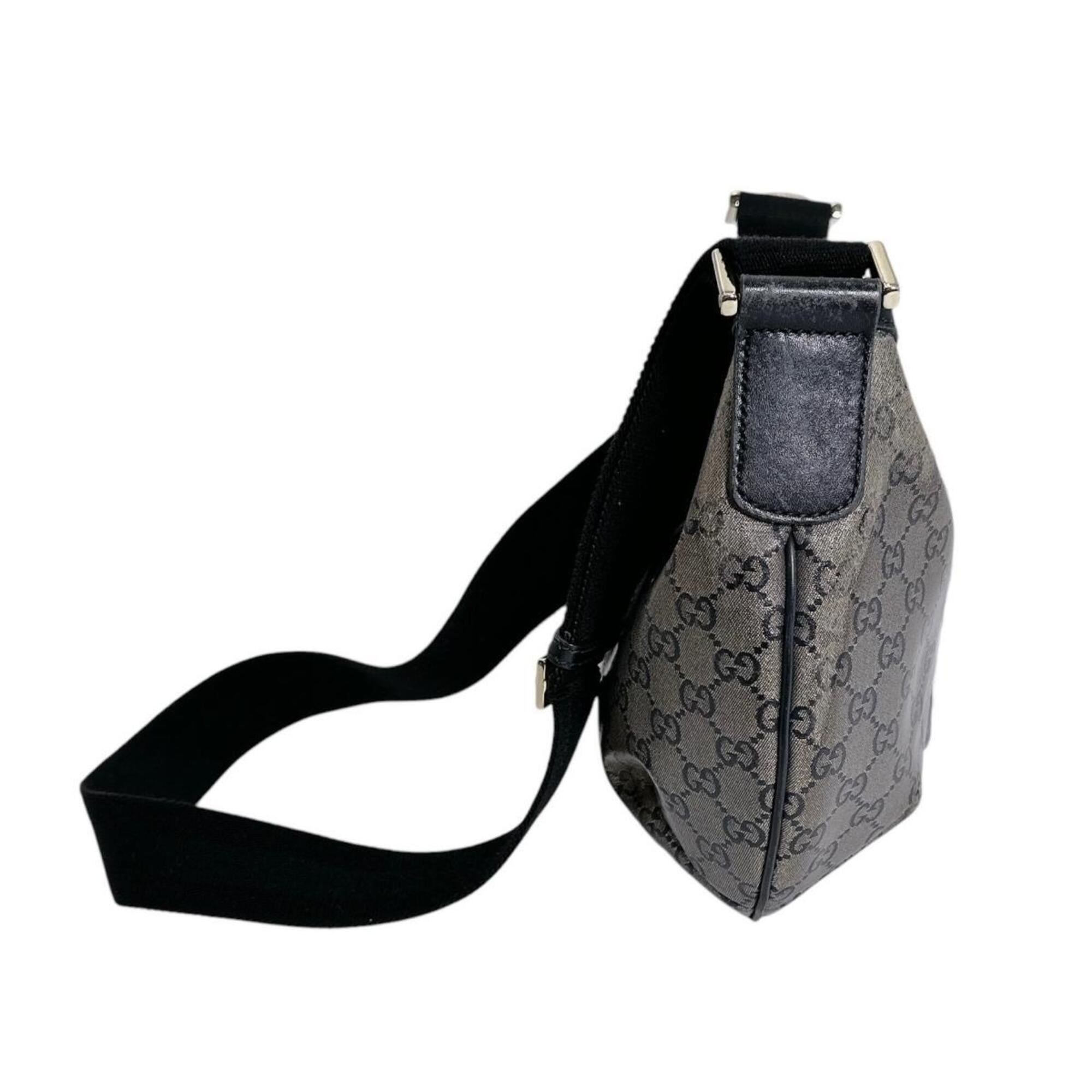 Gucci Black Red Color White Gg Crystal Shoulder Bag (Pre-Owned)