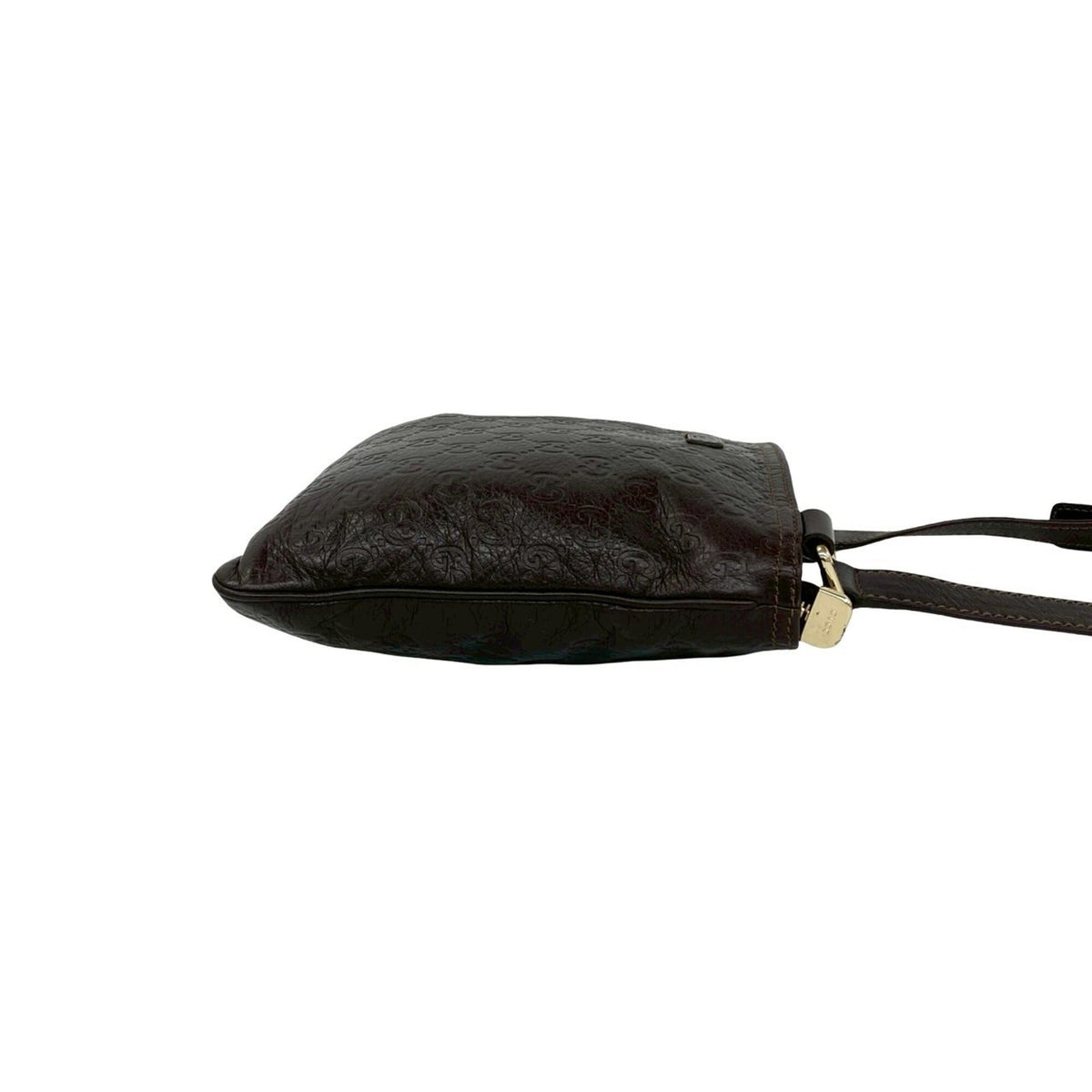 Gucci Brown Leather Pochette Shoulder Bag (Pre-Owned)