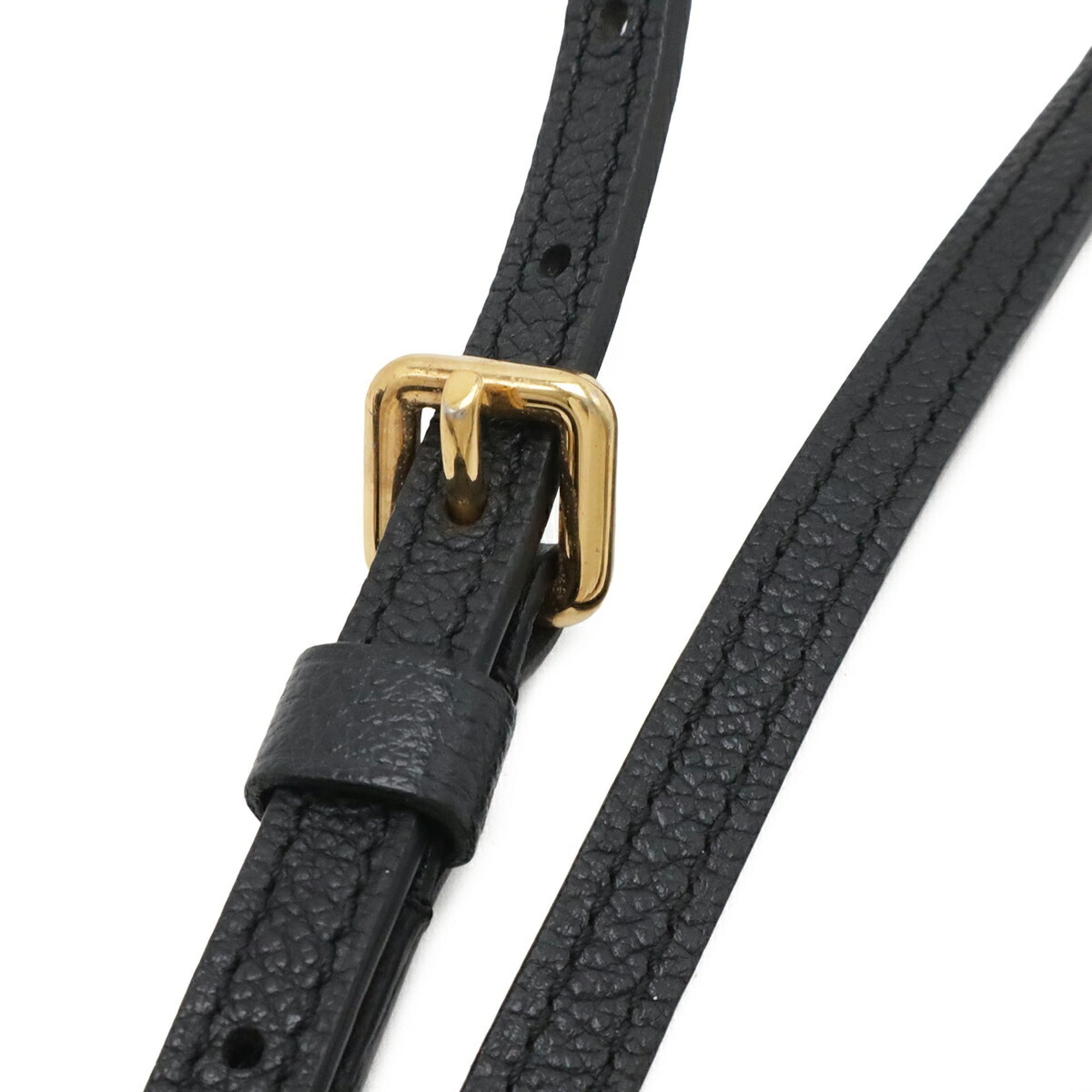 Louis Vuitton Monogram Black Noir Monogram Leather Pochette Shoulder Bag (Pre-Owned)
