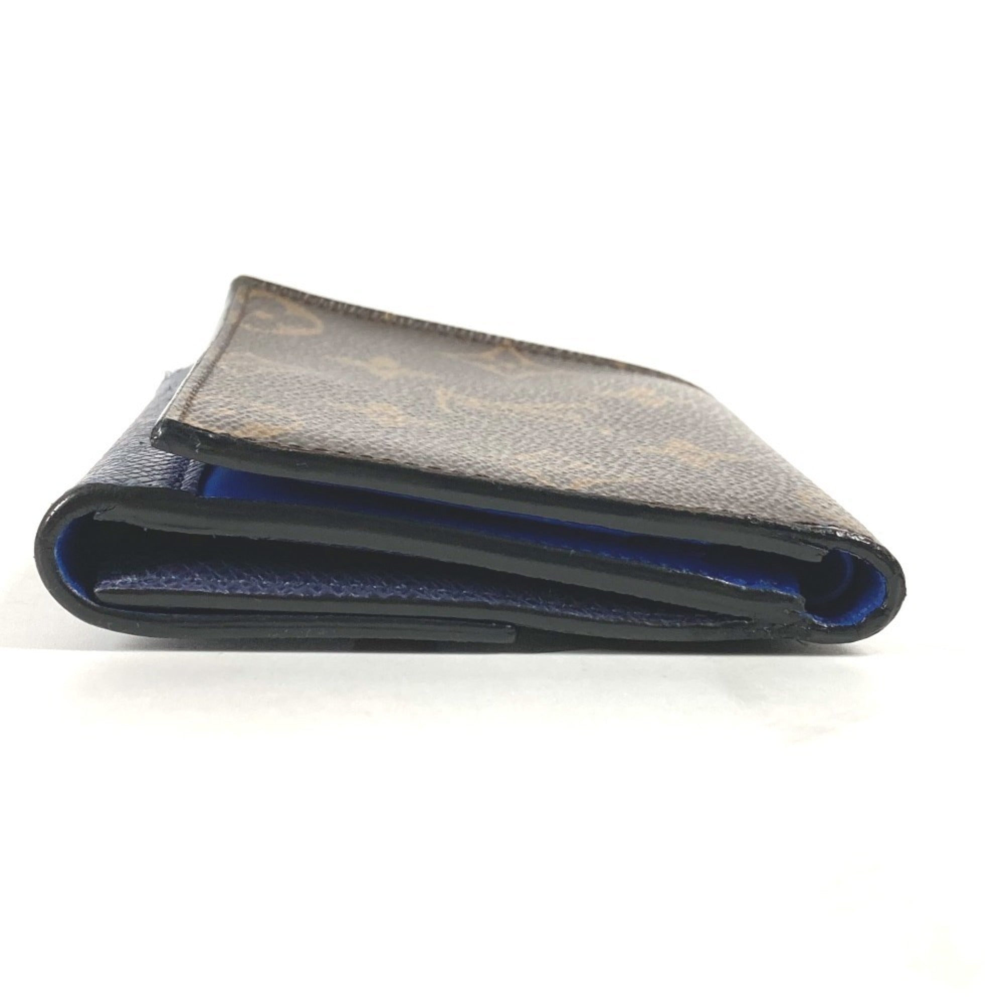 Louis Vuitton Blue Brown Monogram Wallet (Bi-Fold) (Pre-Owned)