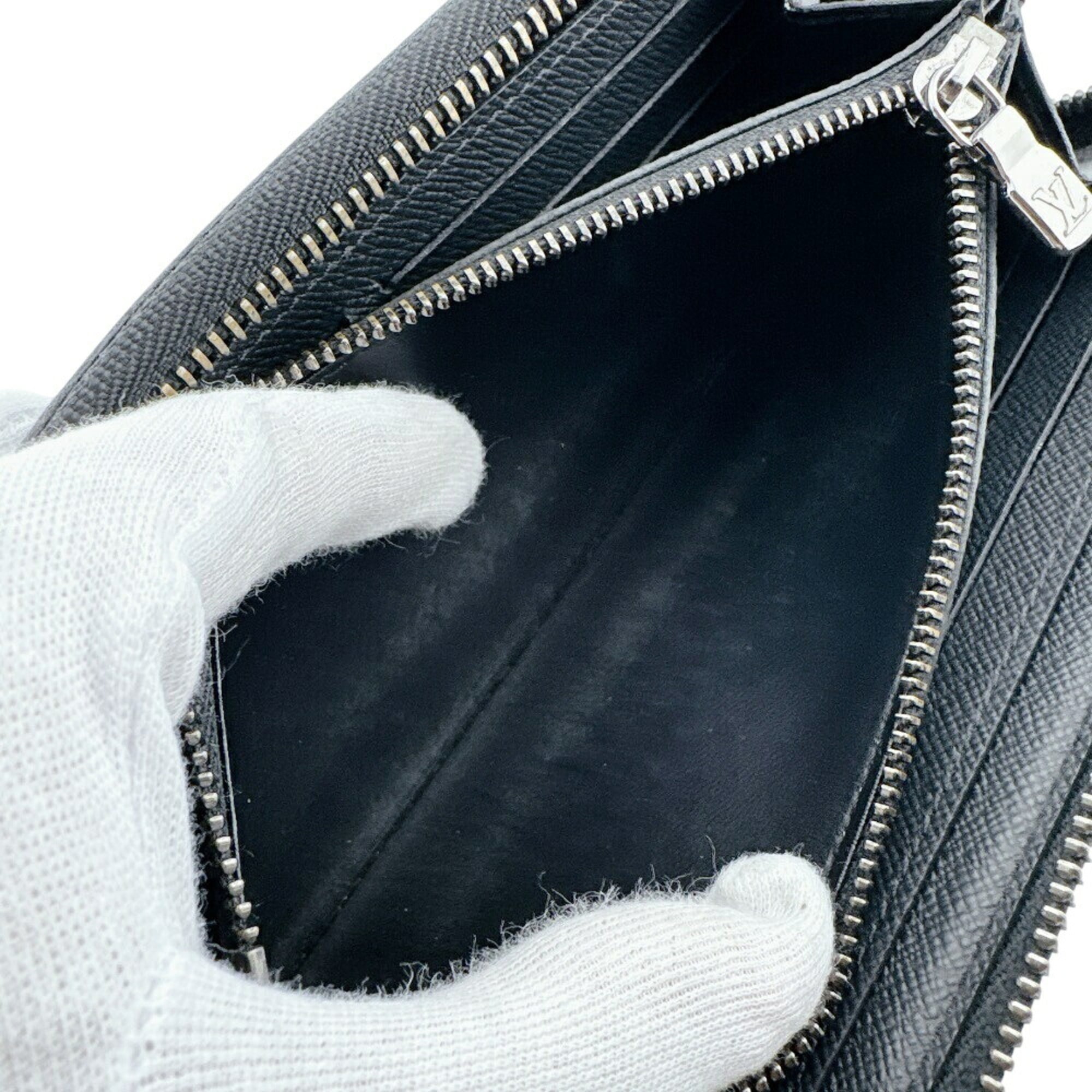 Louis Vuitton Monogram Eclipse Black Gray Monogram Eclipse Leather Long Wallet (Bi-Fold) (Pre-Owned)