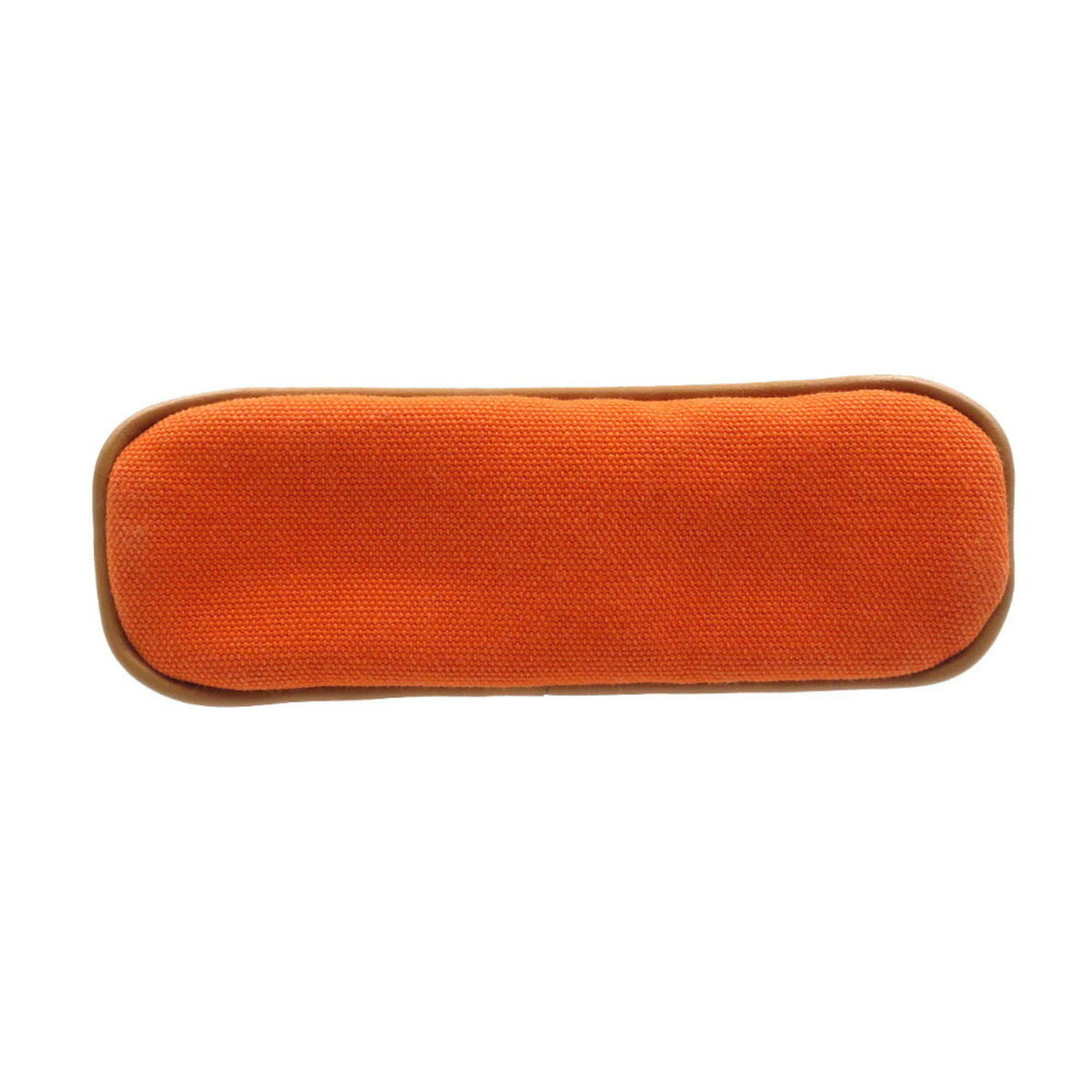 Hermes Beige Orange Cotton Leather Pouch (Pre-Owned)