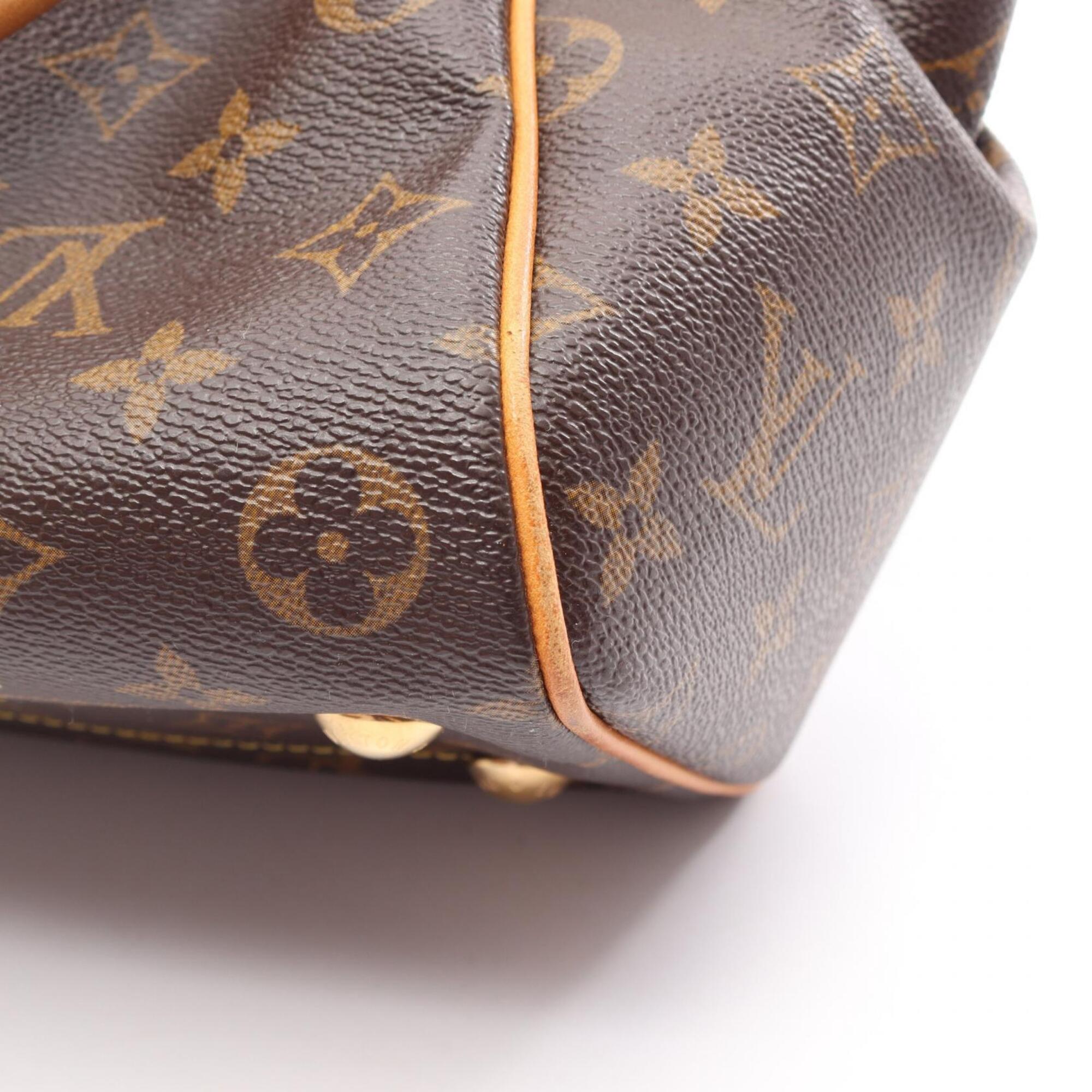 Louis Vuitton Brown Coated Canvas Leather Monogram Handbag (Pre-Owned)