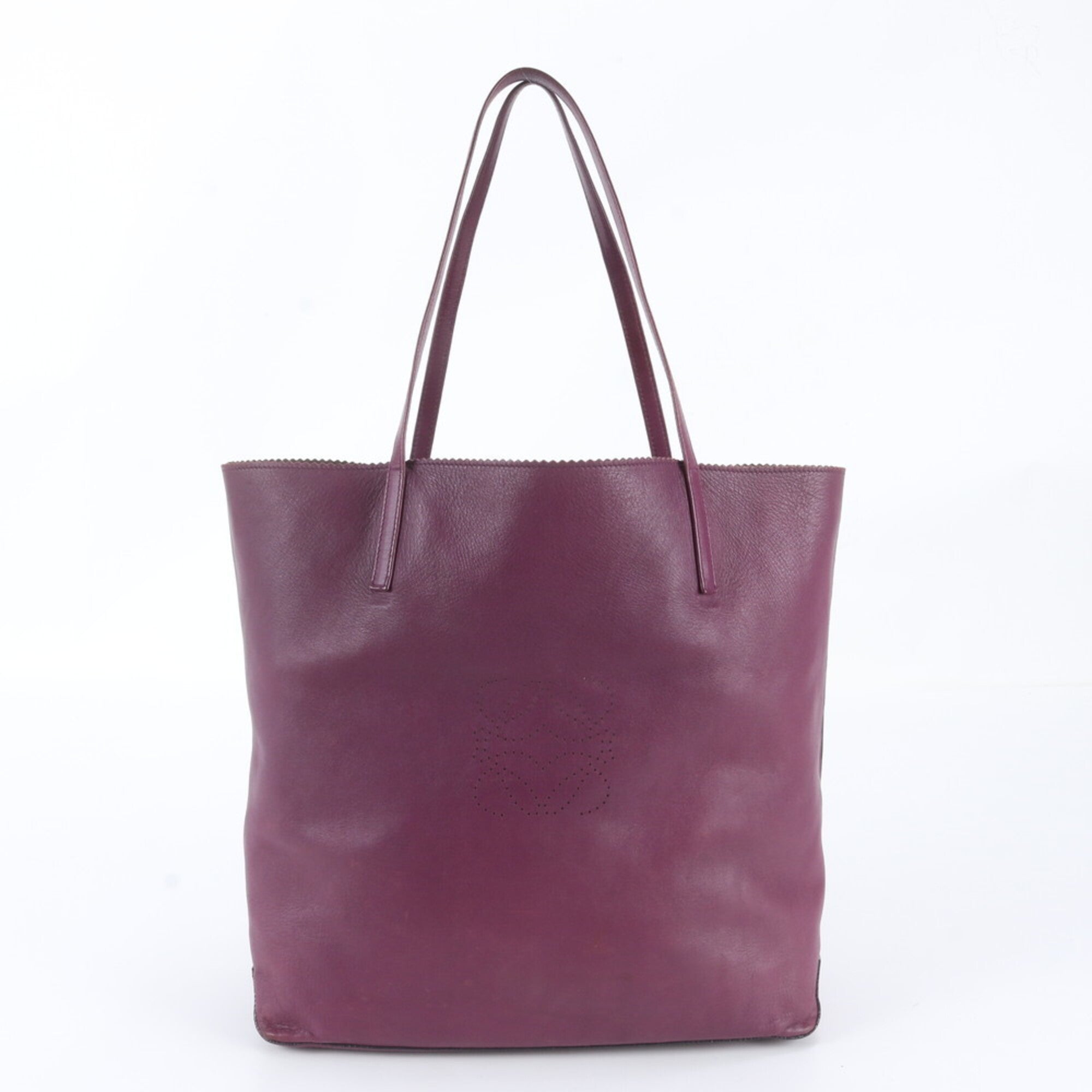Loewe Purple Leather Handbag Shoulder Bag Tote Bag (Pre-Owned)