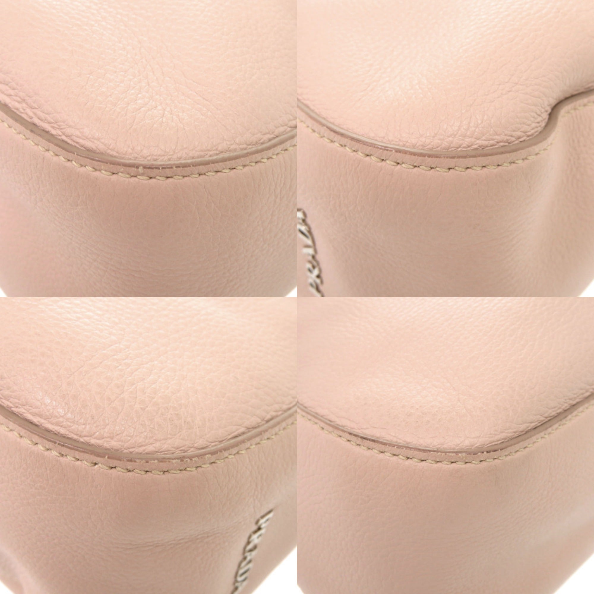 Prada Pink Leather Shoulder Bag (Pre-Owned)
