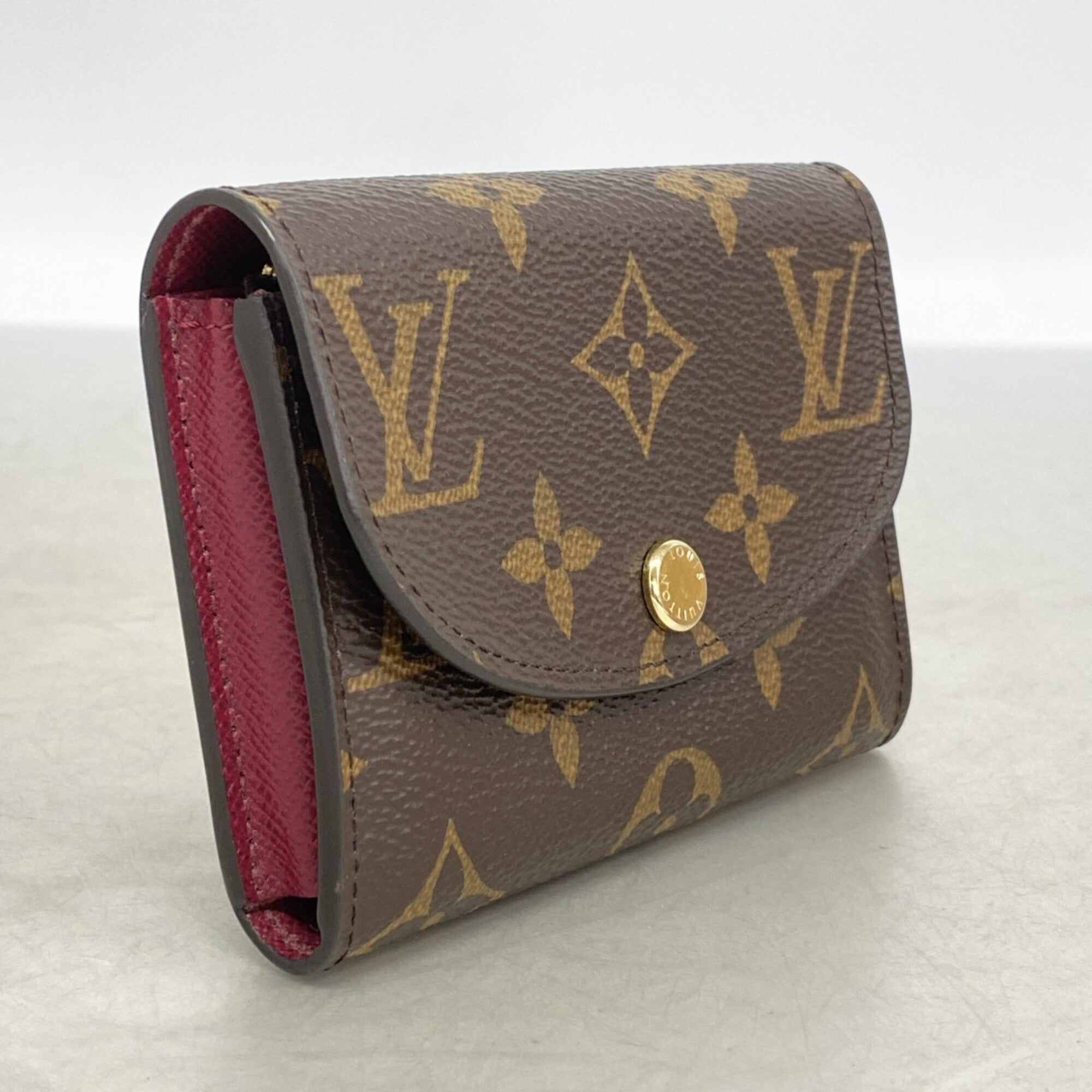 Louis Vuitton Brown Fuchsia Coin Purse/Coin Case (Pre-Owned)