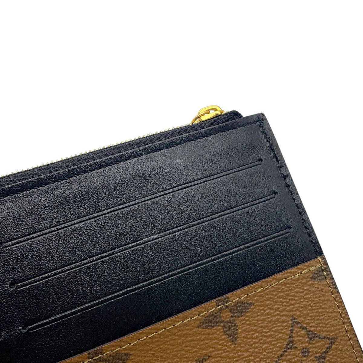 Louis Vuitton Monogram Reverse Black Noir Monogram Reverse Coin Purse/Coin Case (Pre-Owned)