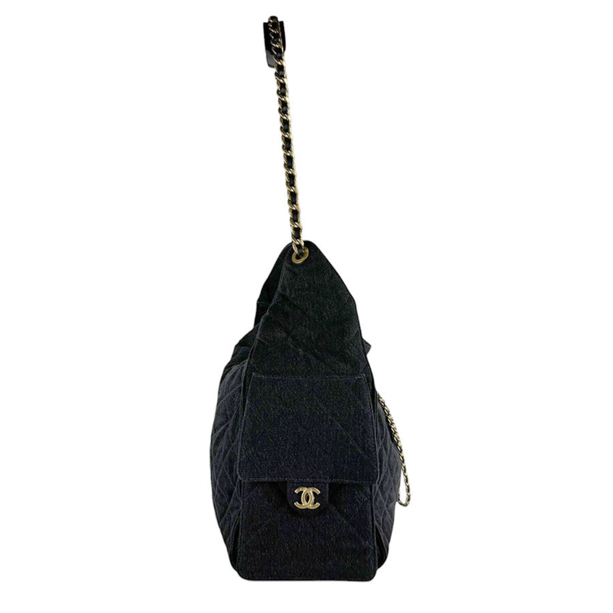 Chanel Black Denim Shoulder Bag (Pre-Owned)