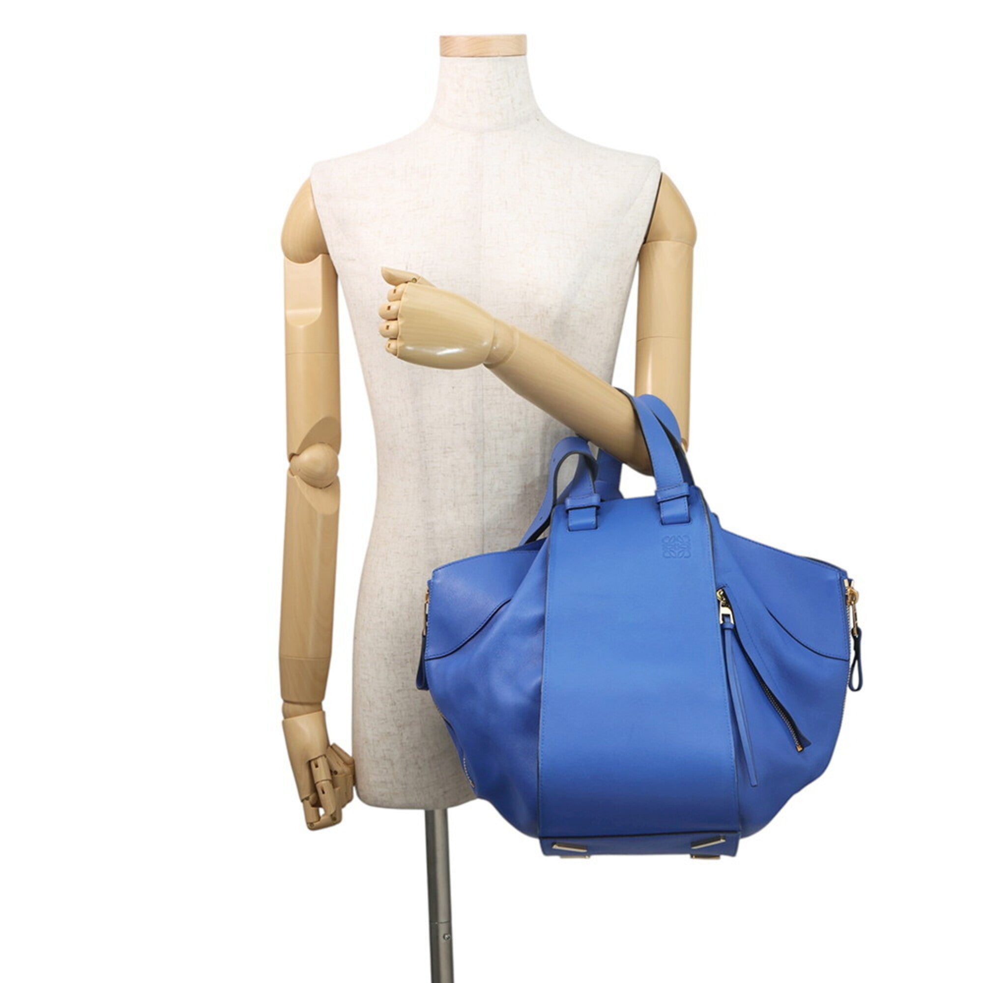 Loewe Blue Leather Handbag Shoulder Bag (Pre-Owned)