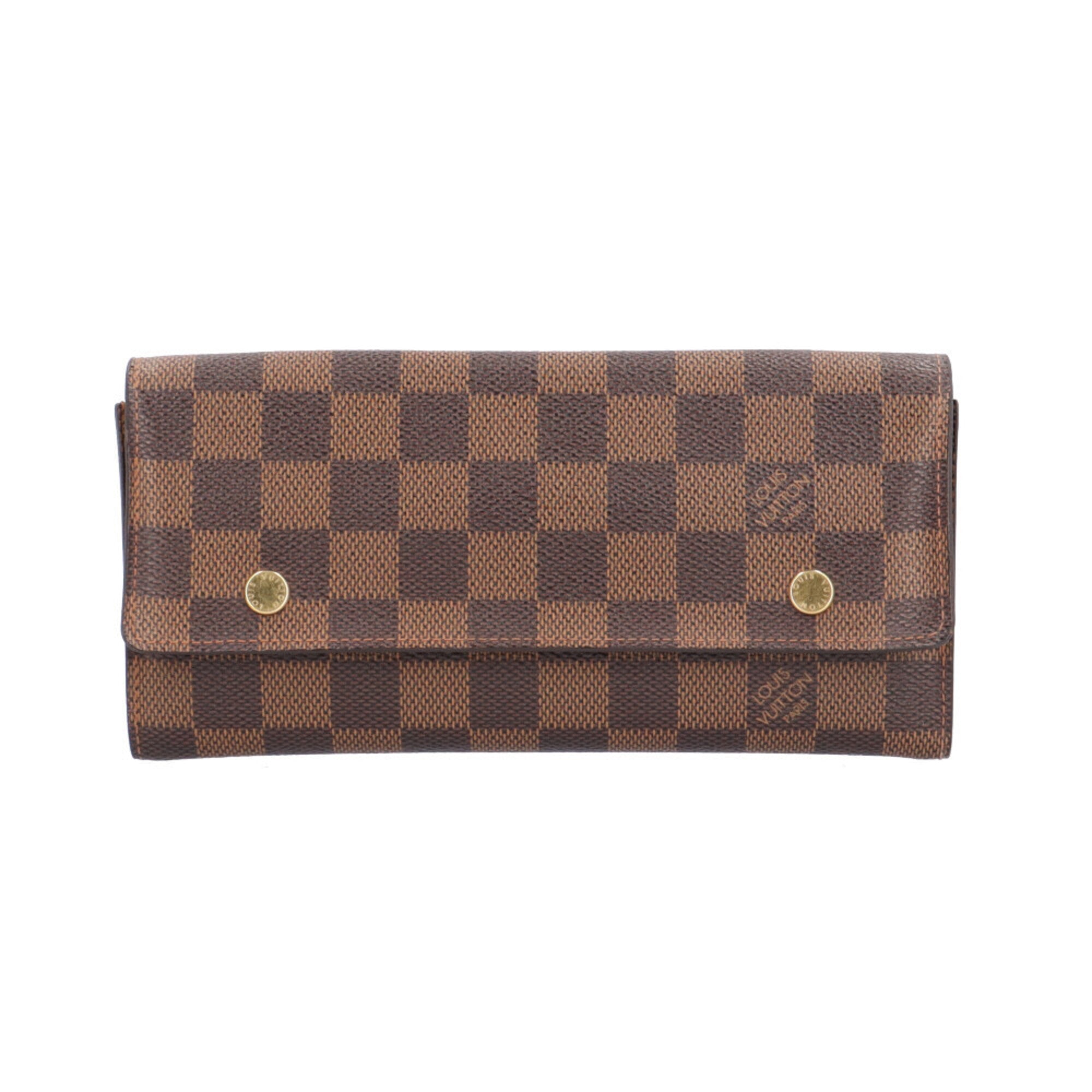 Louis Vuitton Damier Brown Damier Canvas Long Wallet (Bi-Fold) (Pre-Owned)