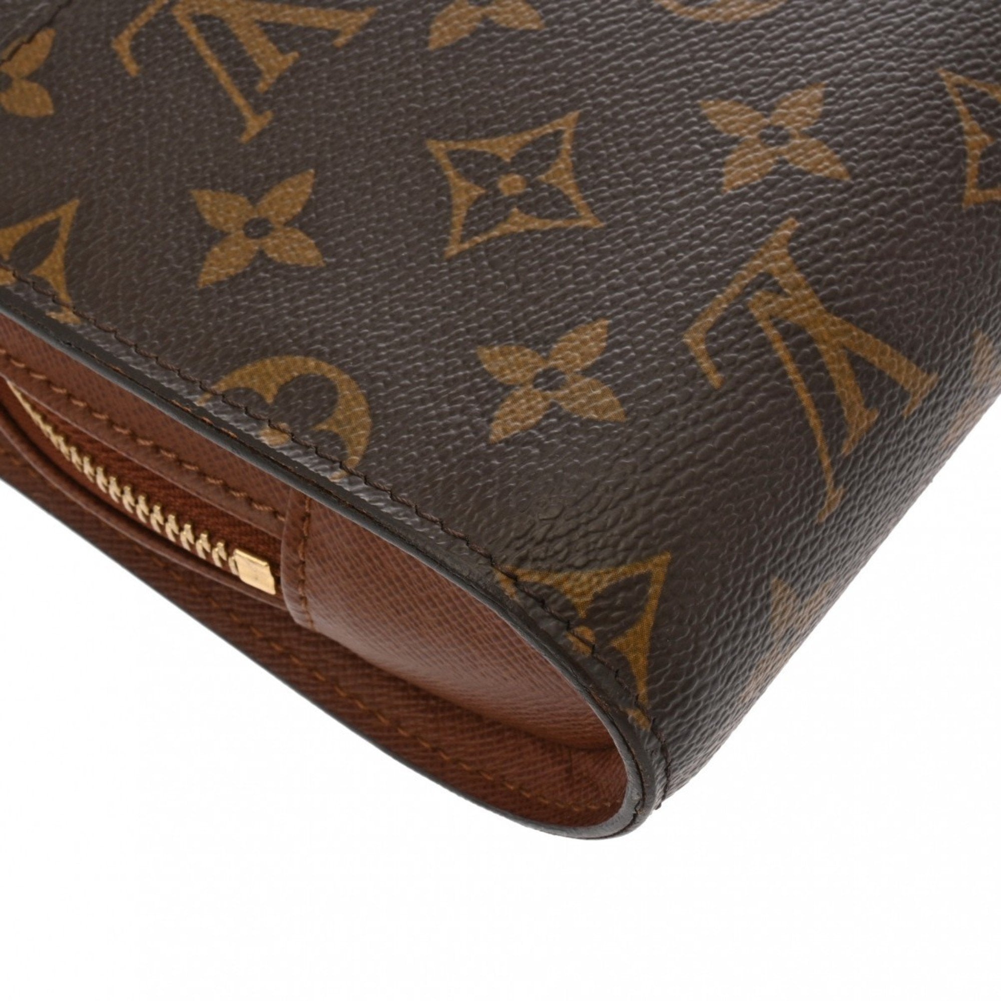 Louis Vuitton Brown Monogram Canvas Clutch Bag (Pre-Owned)