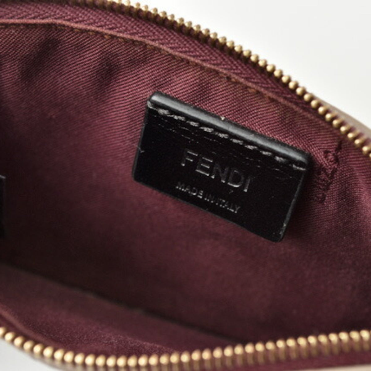 Fendi Brown Leather Coin Purse/Coin Case (Pre-Owned)