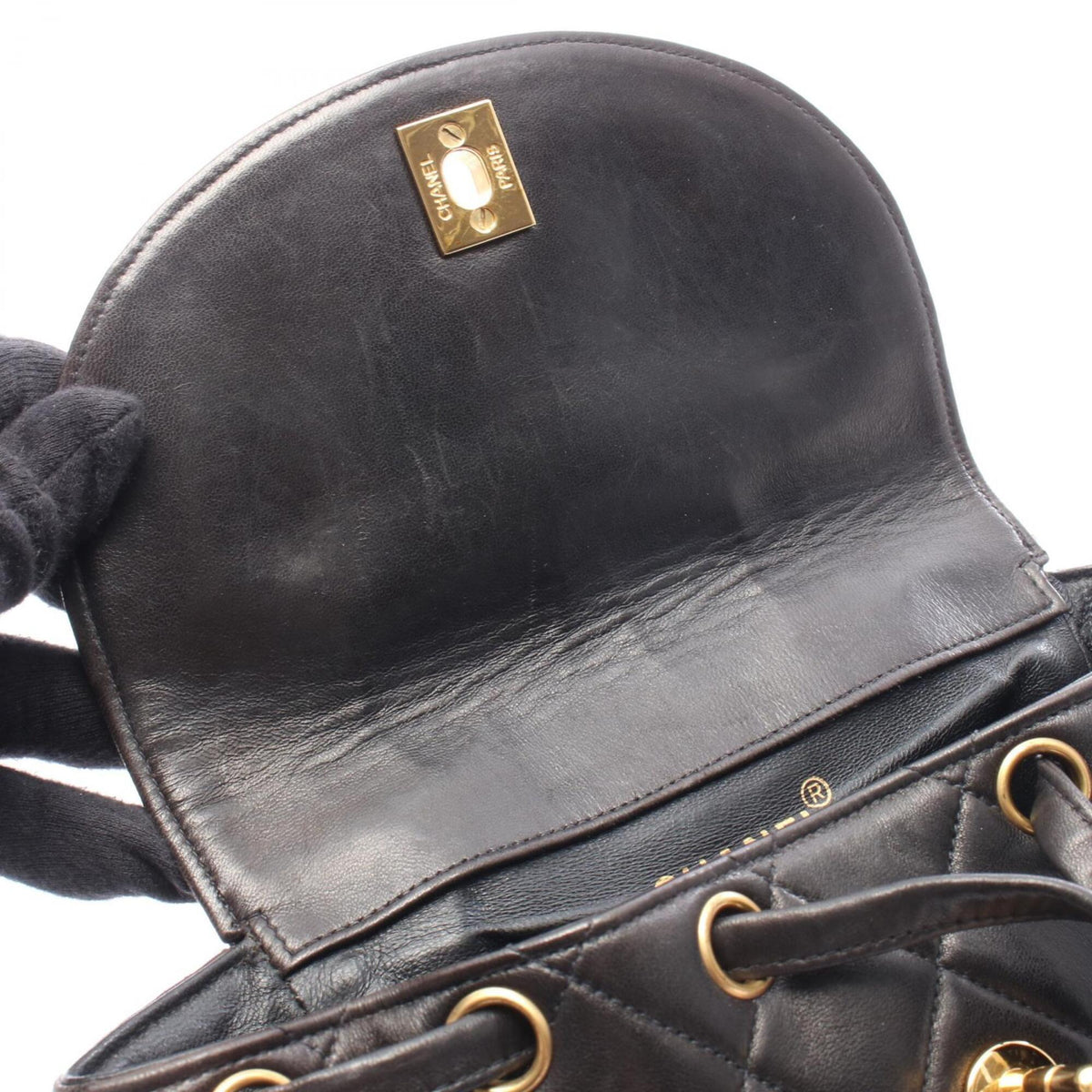Chanel Black Leather Backpack (Pre-Owned)