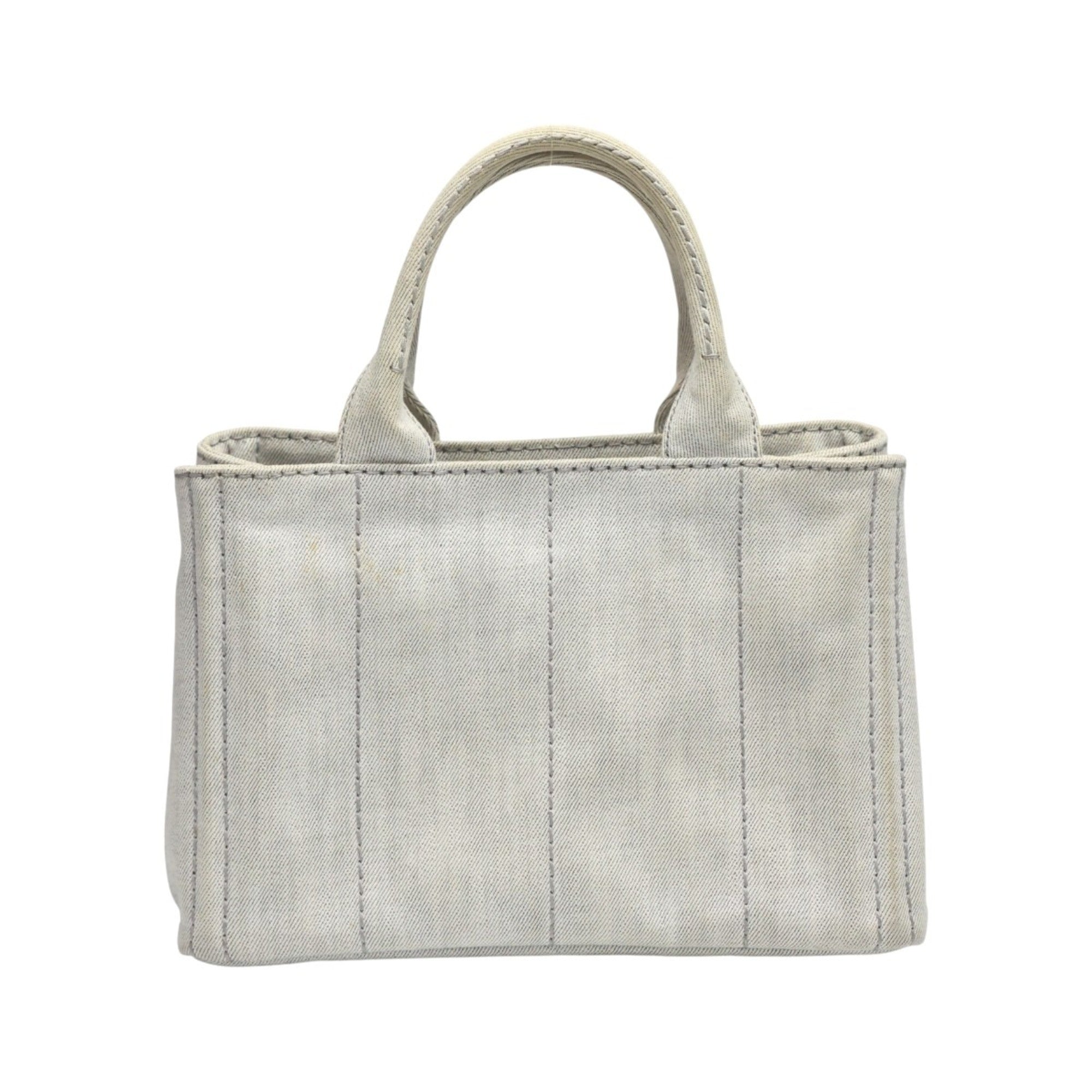 Prada White Canvas Tote Bag (Pre-Owned)