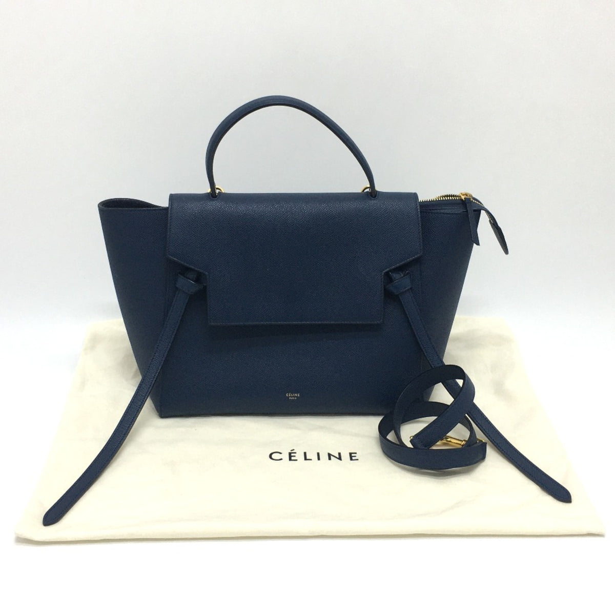Celine Navy Leather Handbag (Pre-Owned)