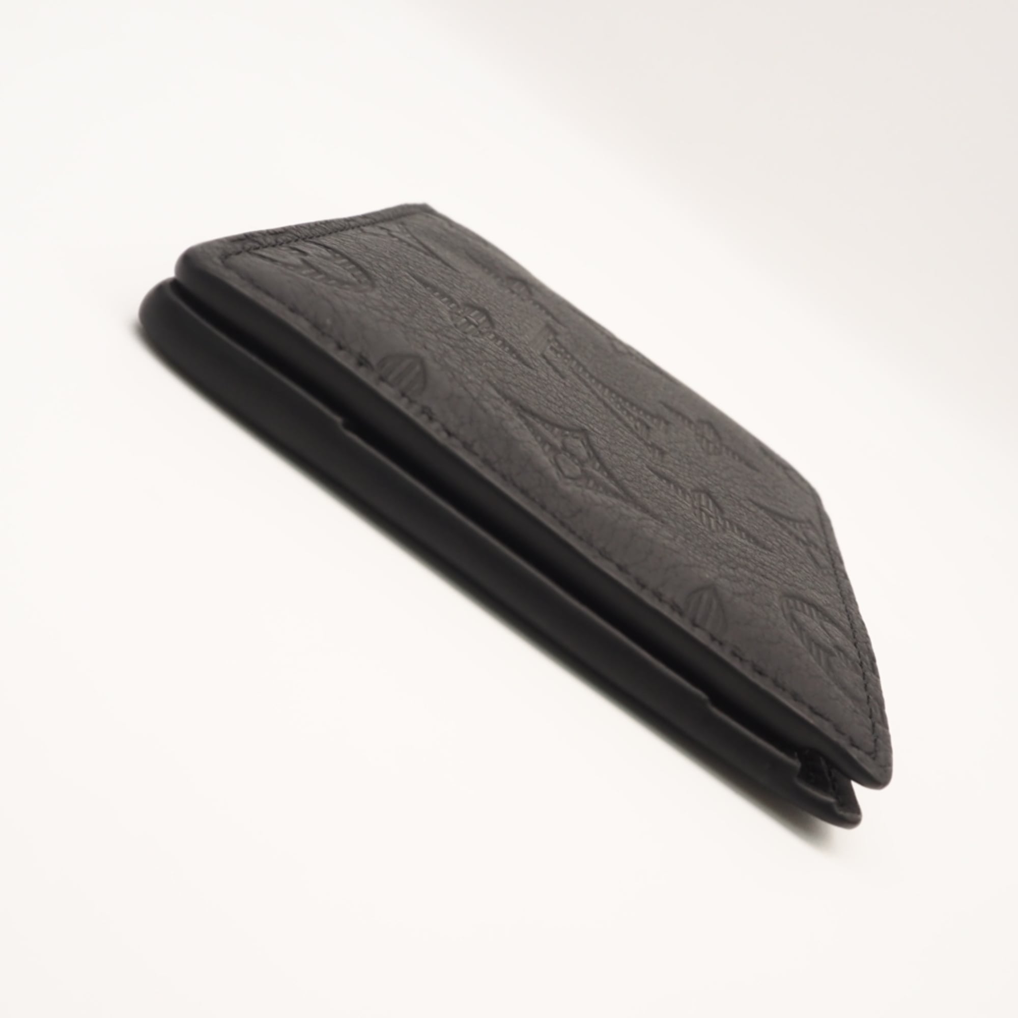 Louis Vuitton Monogram Shadow Black Leather Wallet (Bi-Fold) (Pre-Owned)