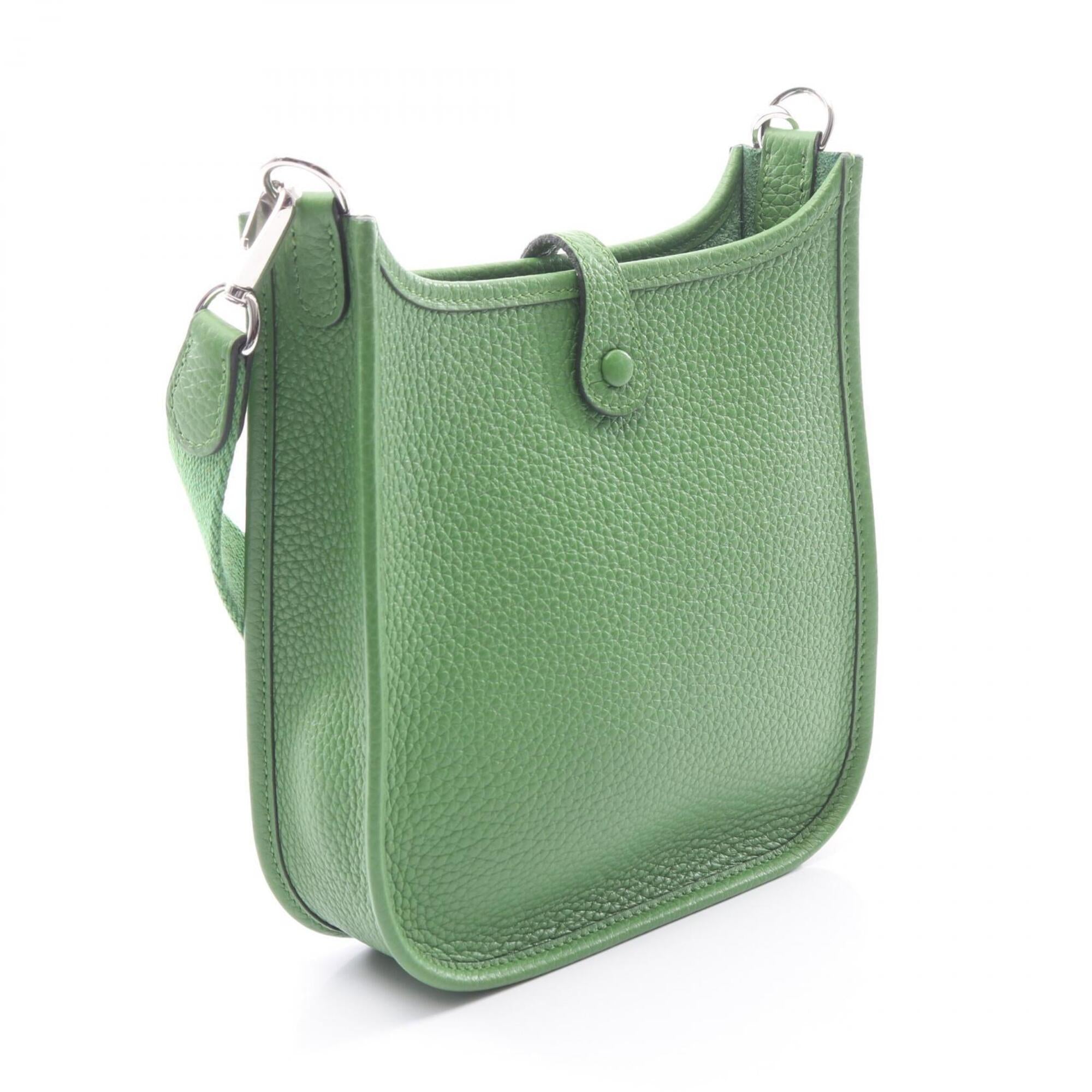 Hermes Green Vert Taurillon Clemence Leather Shoulder Bag (Pre-Owned)