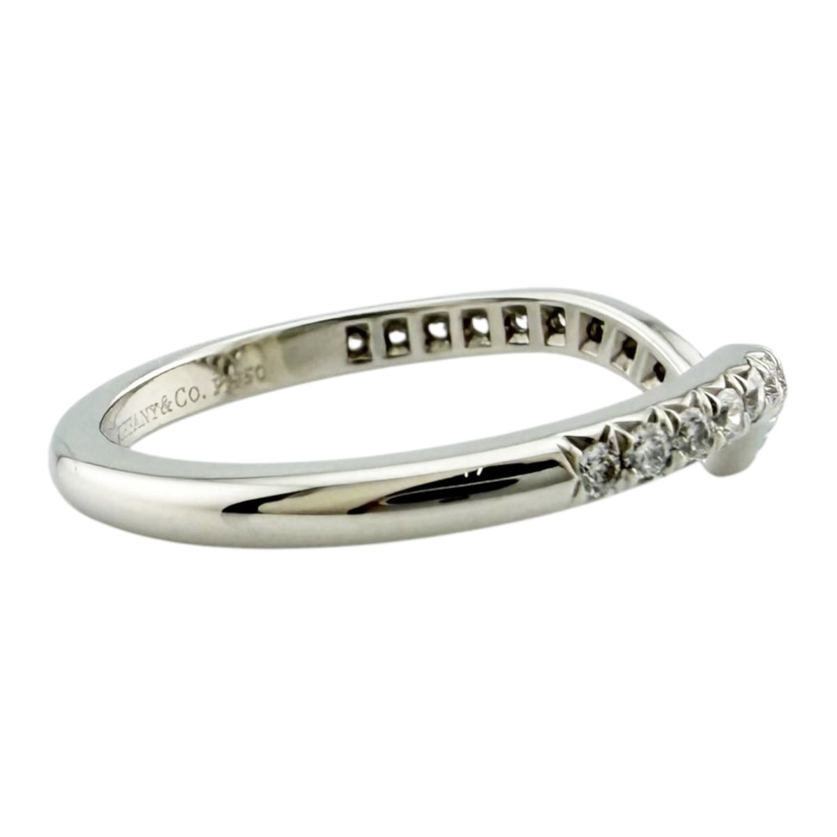 Tiffany Silver Platinum 950 Band Ring (Pre-Owned)