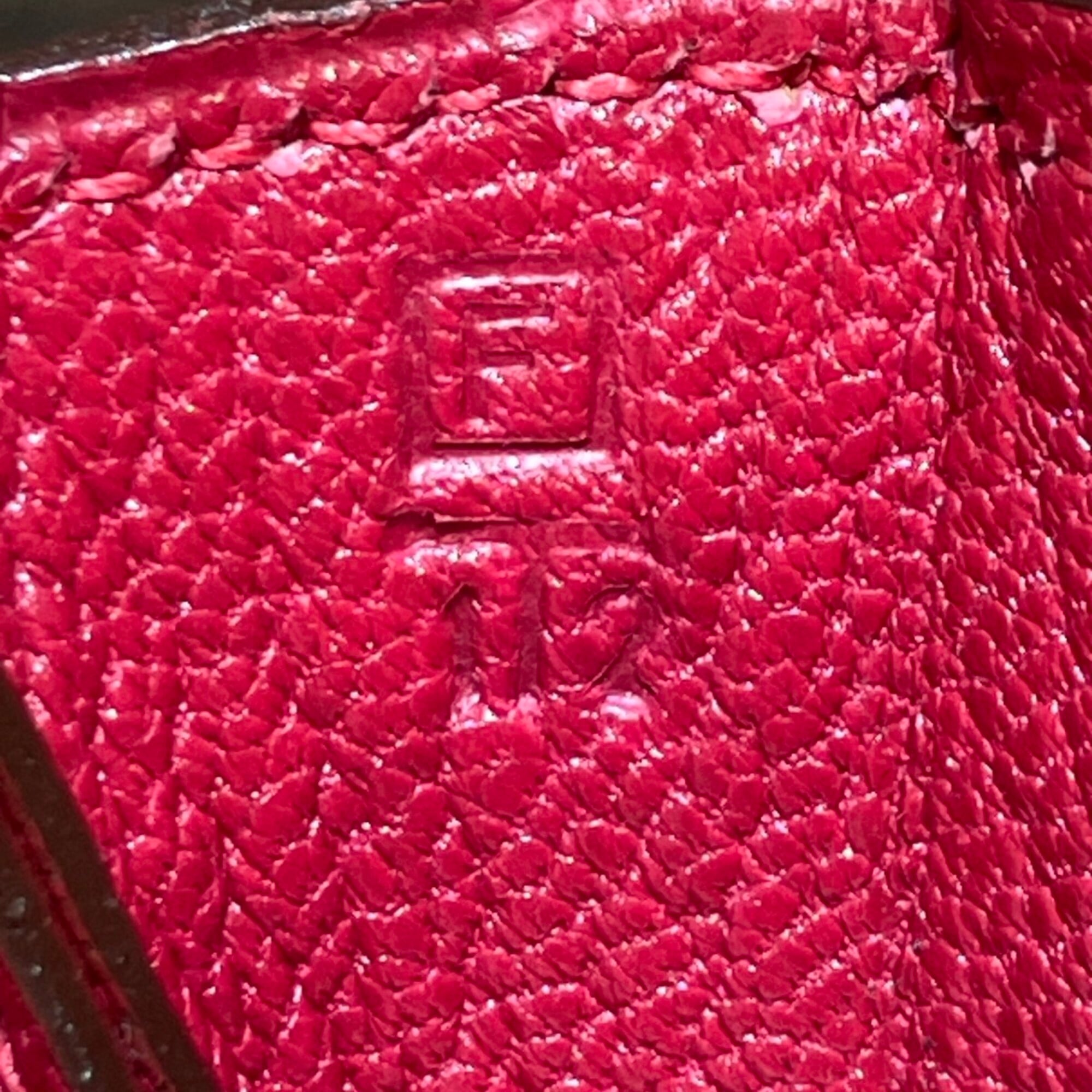 Hermes Red Color Chevre Myzore Leather Coin Purse/Coin Case (Pre-Owned)