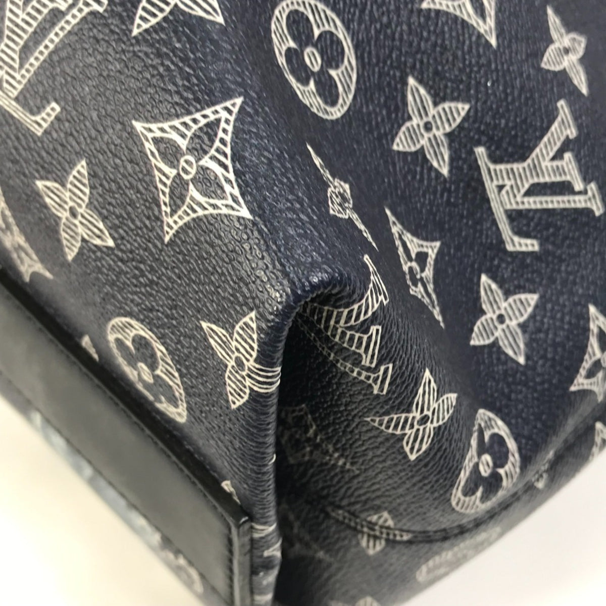 Louis Vuitton Monogram Savane Navy Shoulder Bag Tote Bag (Pre-Owned)