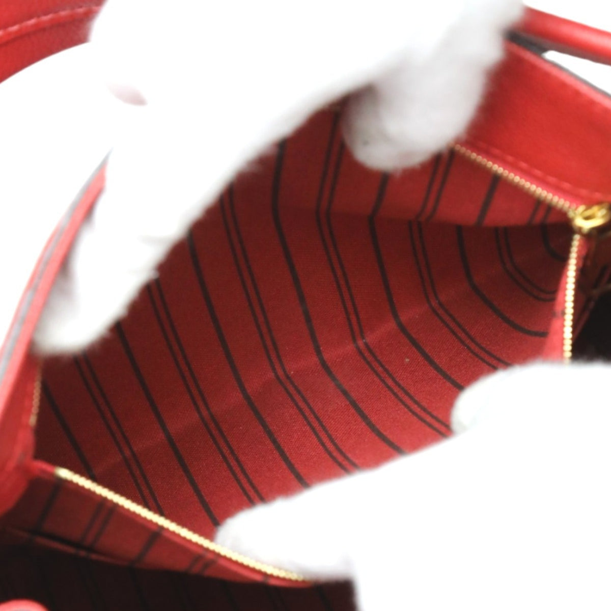 Louis Vuitton Red Color Monogram Empreinte Handbag (Pre-Owned)