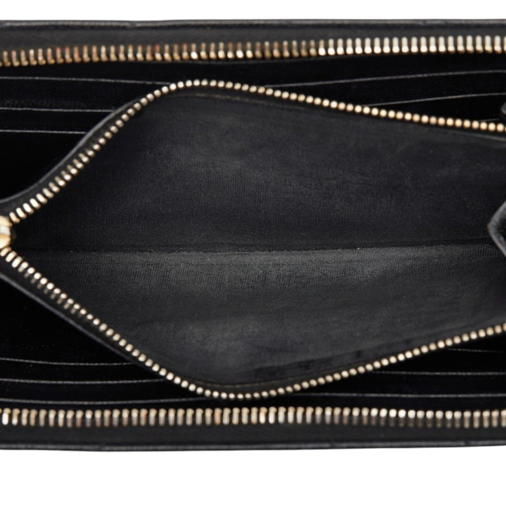 Saint Laurent Black Leather Long Wallet (Bi-Fold) (Pre-Owned)
