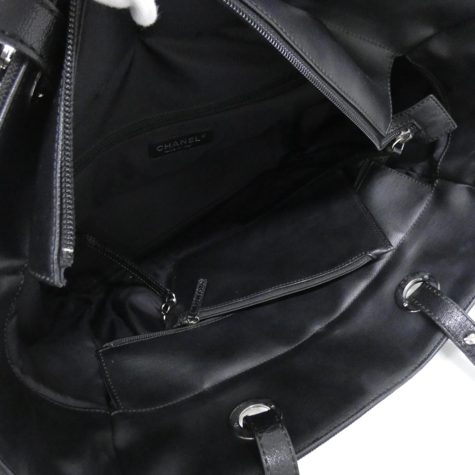 Chanel Black Canvas Handbag Pouch (Pre-Owned)