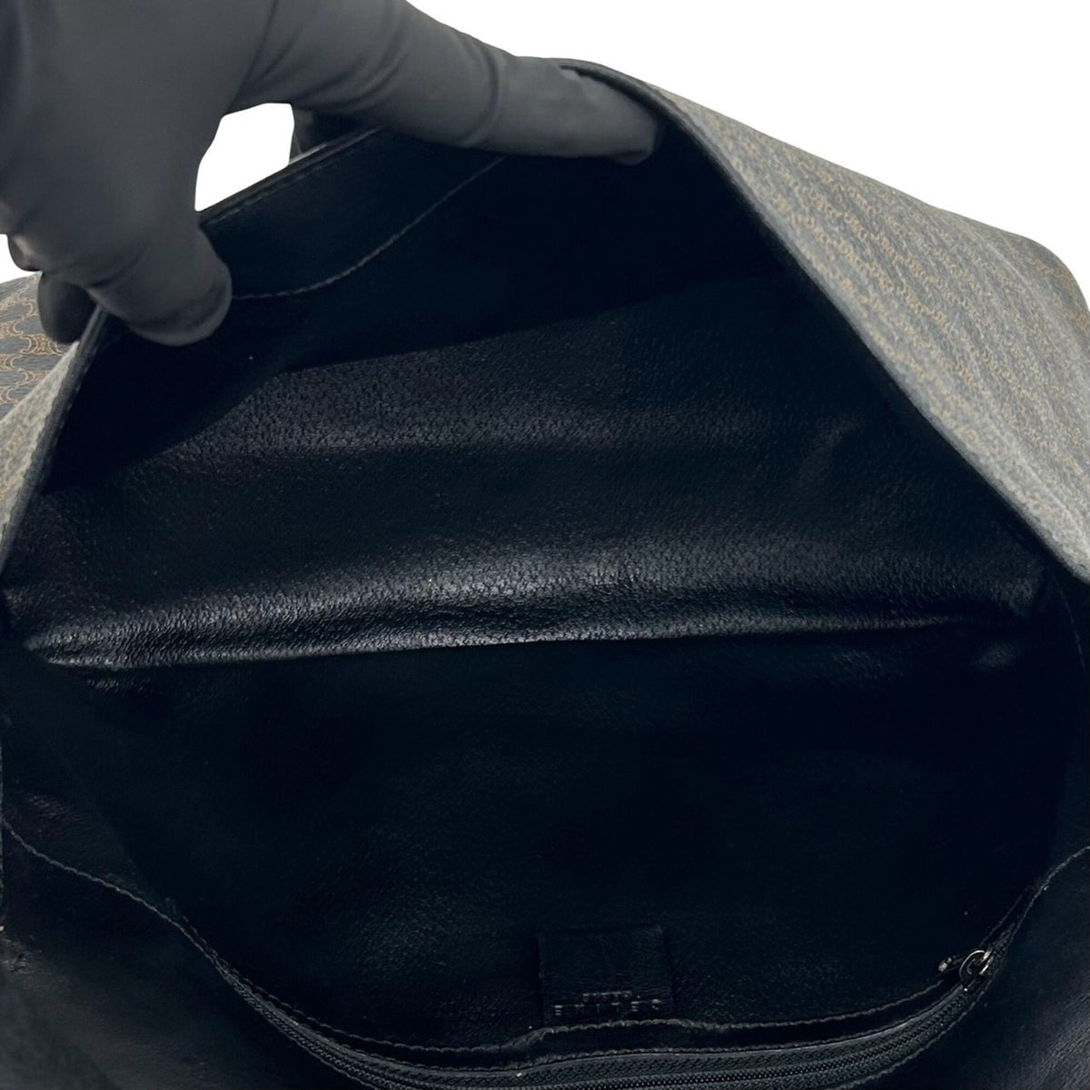 Celine Black Brown Leather Pvc Shoulder Bag (Pre-Owned)