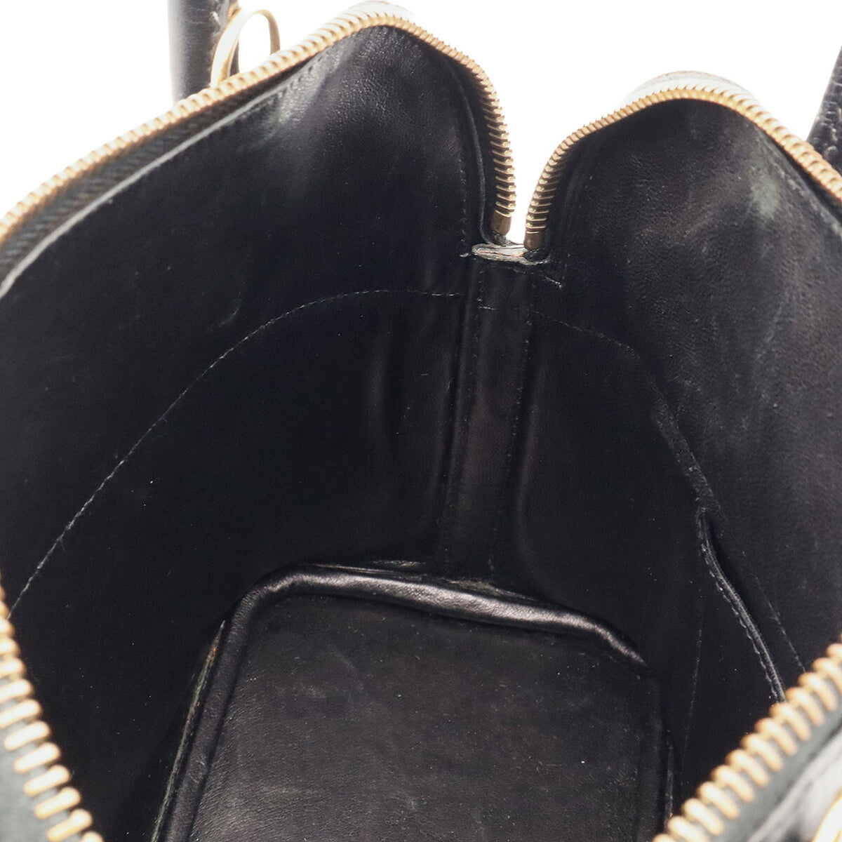 Hermes Black Box Calf Leather Handbag Pochette Shoulder Bag (Pre-Owned)