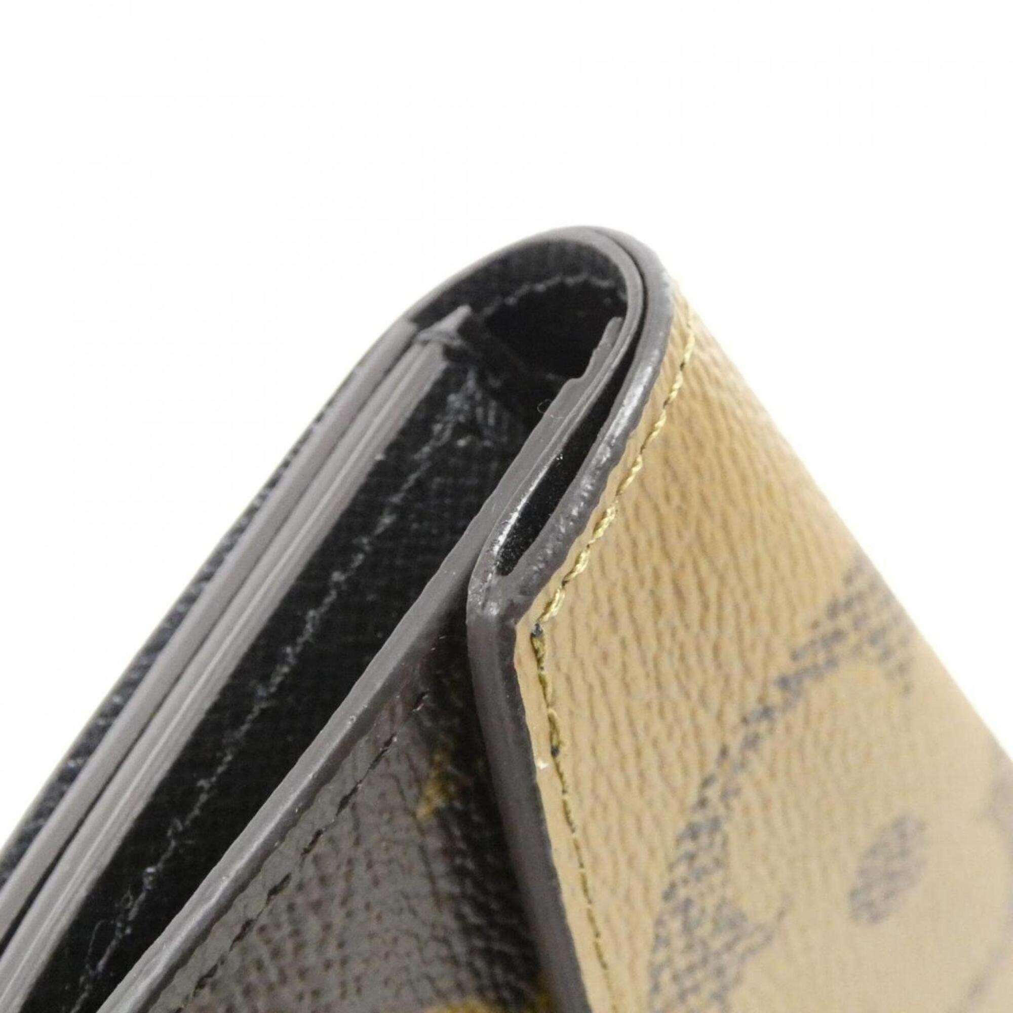 Louis Vuitton Monogram Marron Coated Canvas Wallet (Tri-Fold) (Pre-Owned)