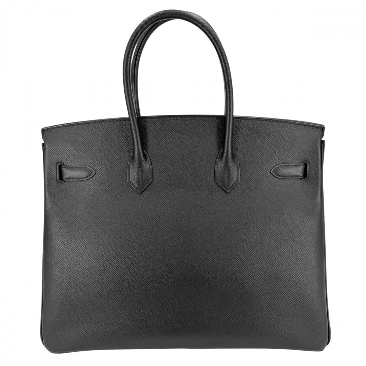 Hermes Black Leather Handbag (Pre-Owned)