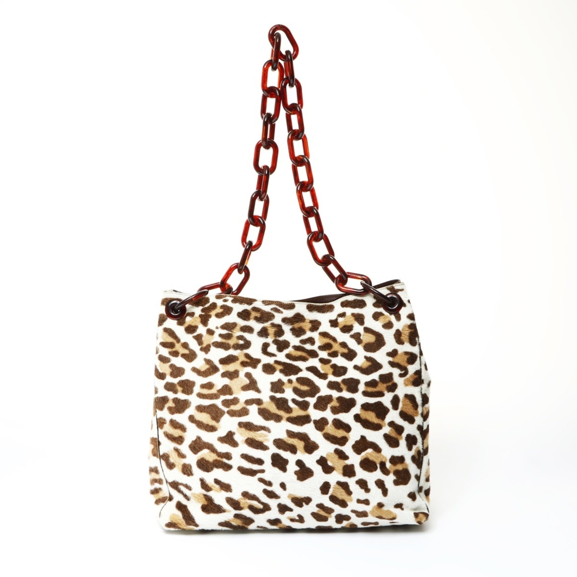 Prada Brown Leather Shoulder Bag (Pre-Owned)