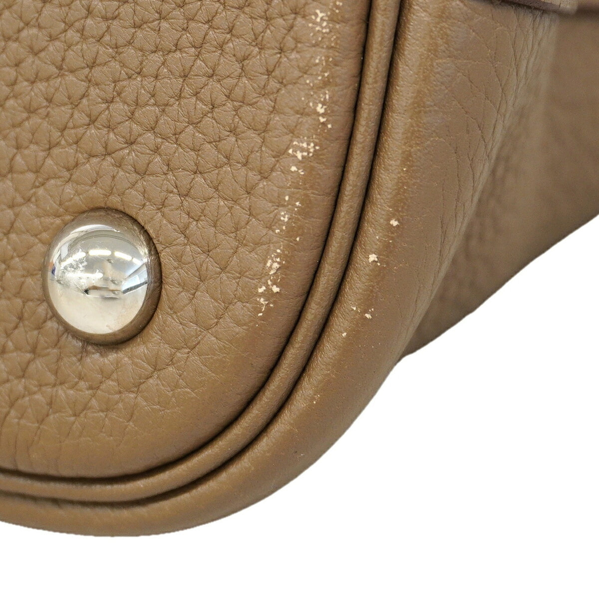 Hermes Etoupe Gray Taurillon Clemence Leather Handbag (Pre-Owned)