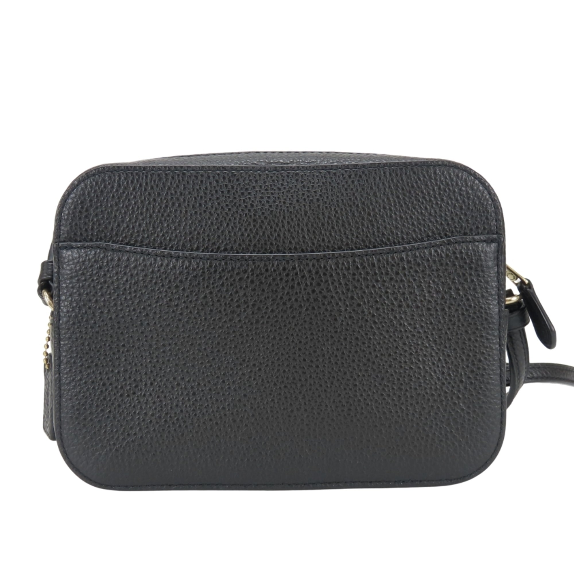 Coach Black Leather Pochette Shoulder Bag (Pre-Owned)