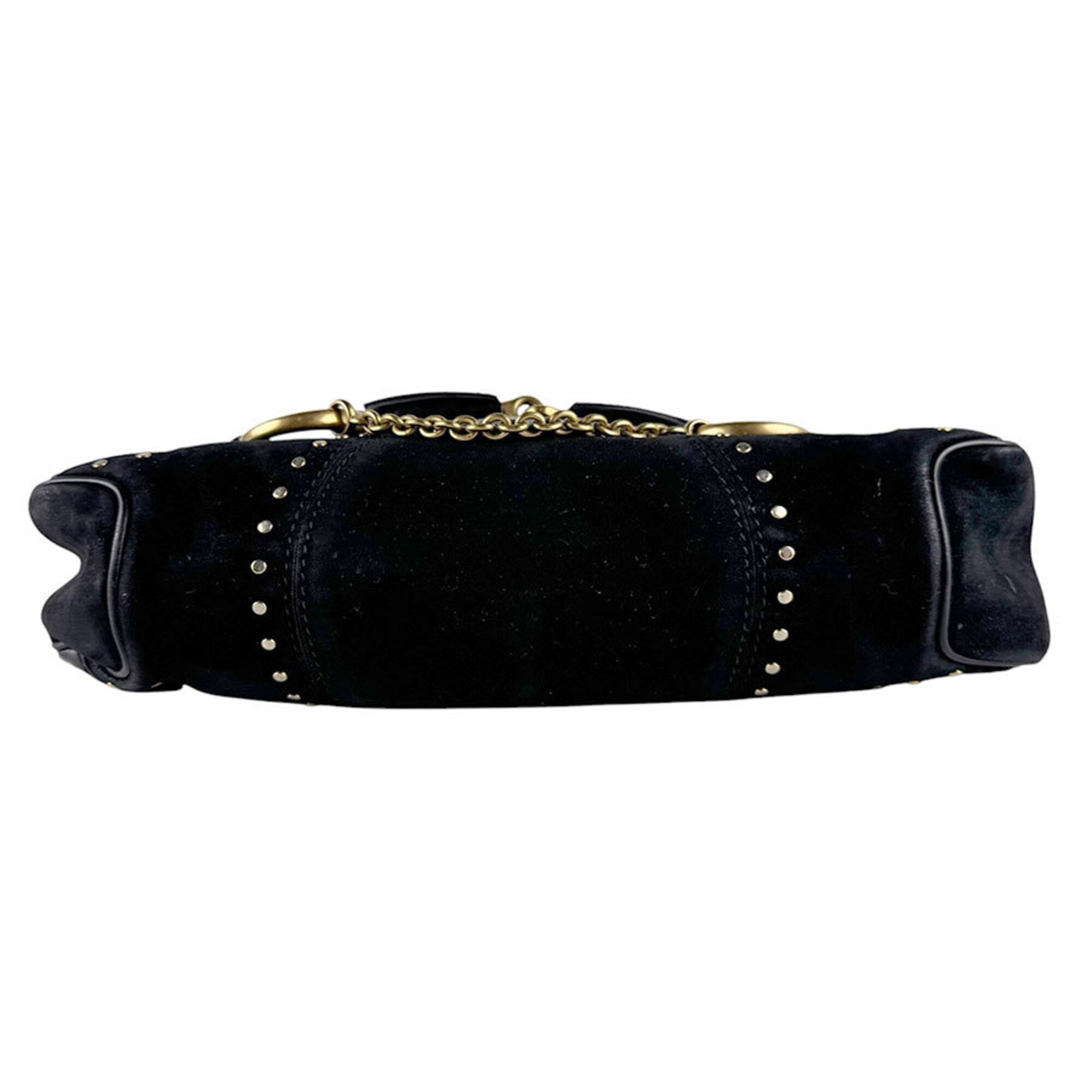 Gucci Black Suede Leather Handbag (Pre-Owned)