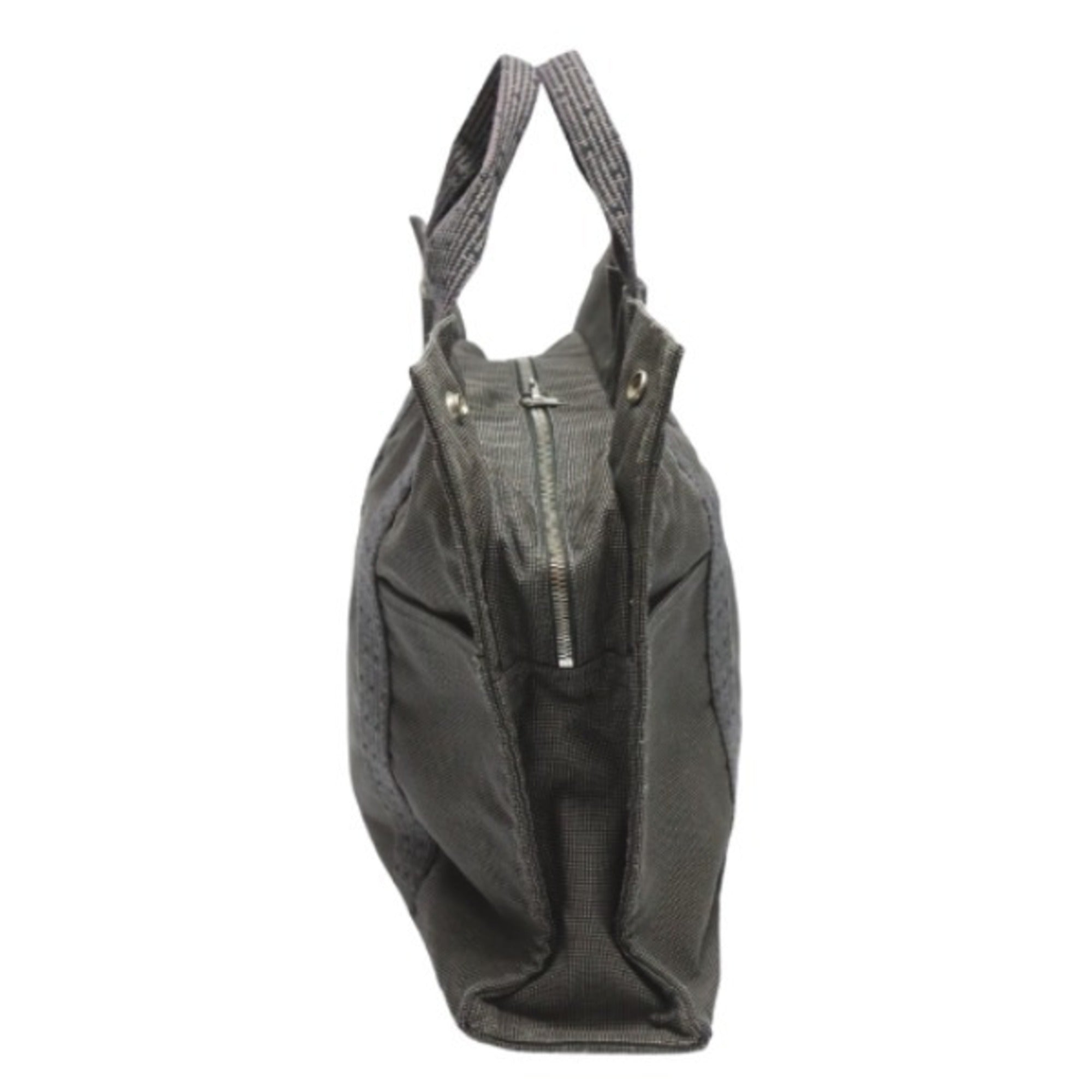 Hermes Gray Canvas Tote Bag (Pre-Owned)