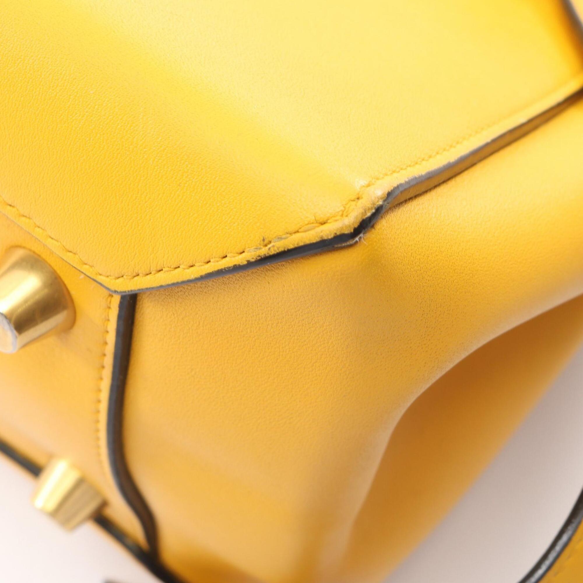 Celine Yellow Leather Handbag (Pre-Owned)
