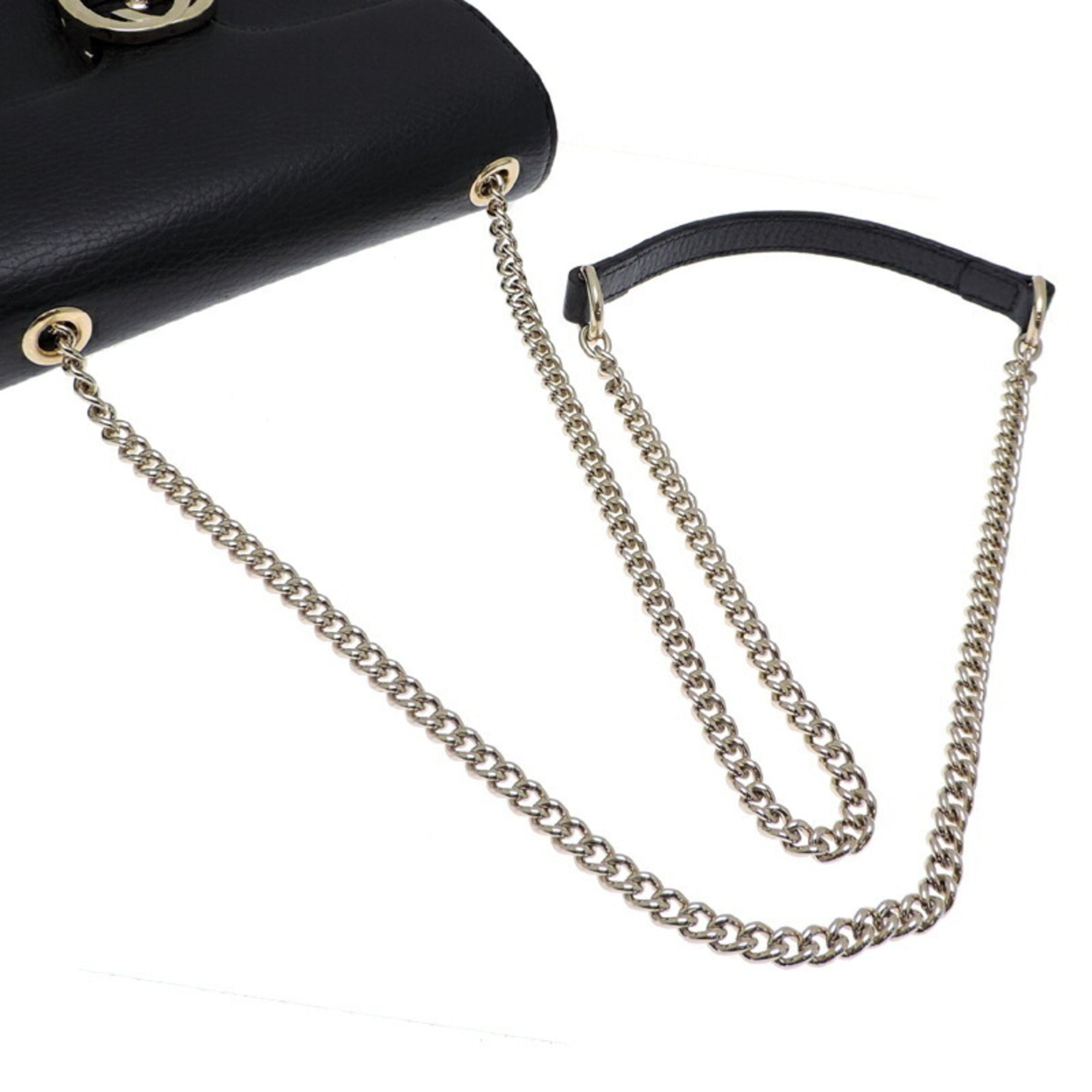 Gucci Black Leather Shoulder Bag (Pre-Owned)