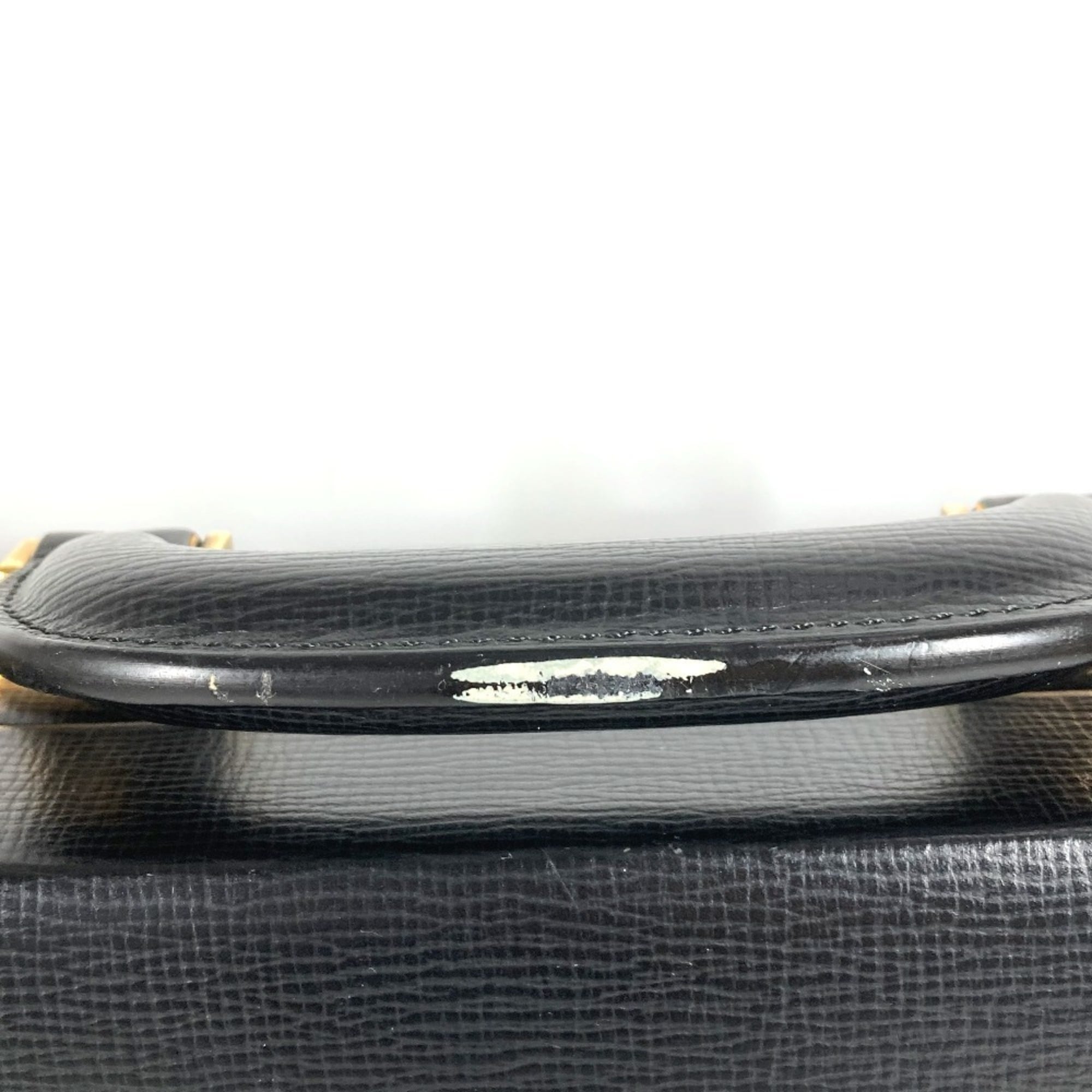 Loewe Black Leather Attaché Case Handbag Tote Bag (Pre-Owned)