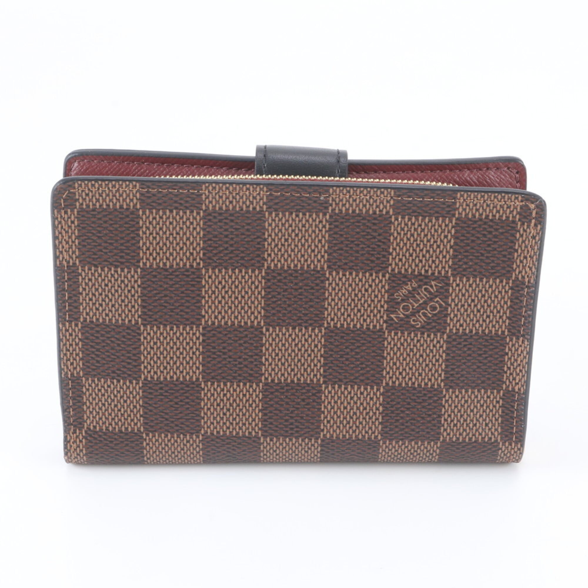 Louis Vuitton Bordeaux Leather Coated Canvas Wallet (Bi-Fold) (Pre-Owned)
