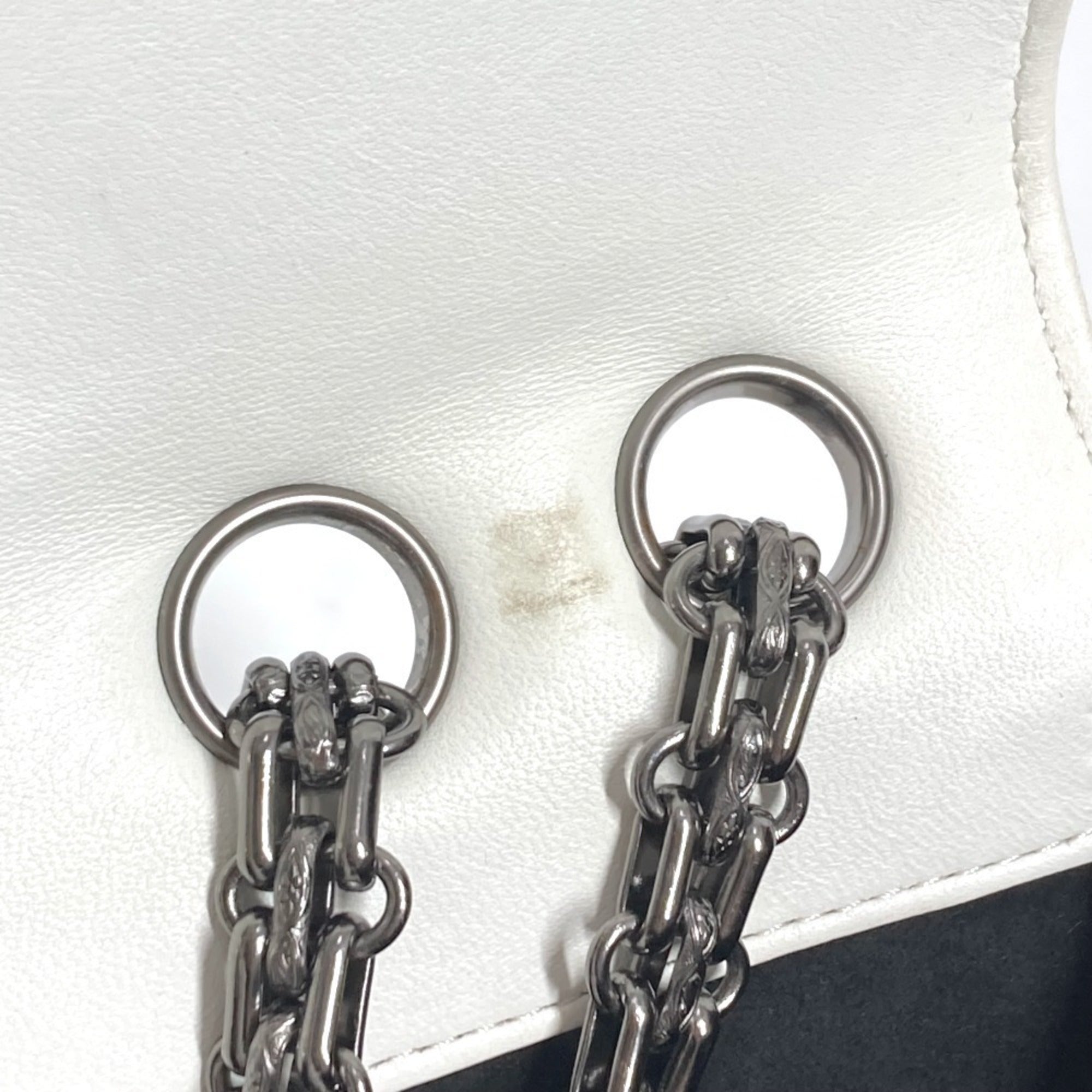 Chanel 2.55 Black White Leather Shoulder Bag (Pre-Owned)