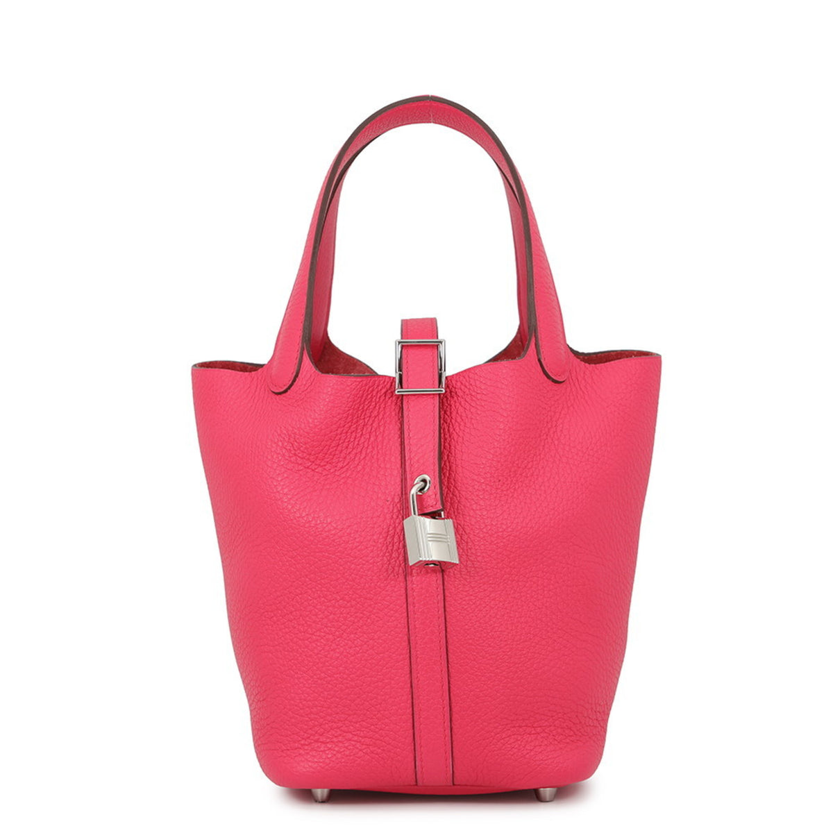 Hermes Picotin Pink Taurillon Clemence Leather Handbag (Pre-Owned)