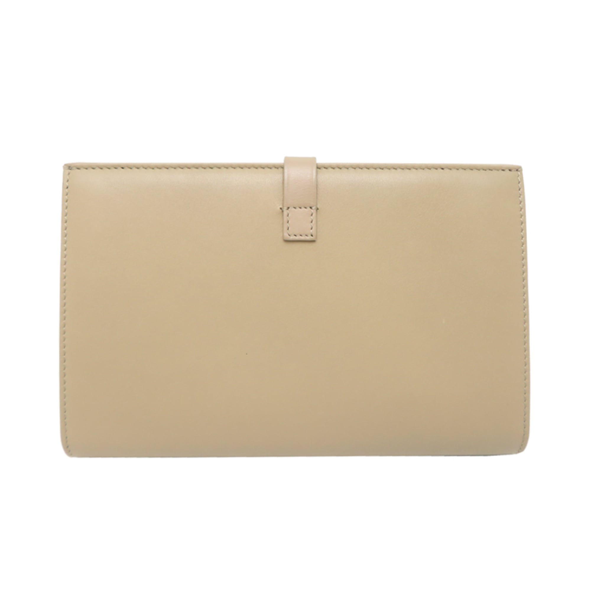 Celine Beige Leather Long Wallet (Bi-Fold) (Pre-Owned)