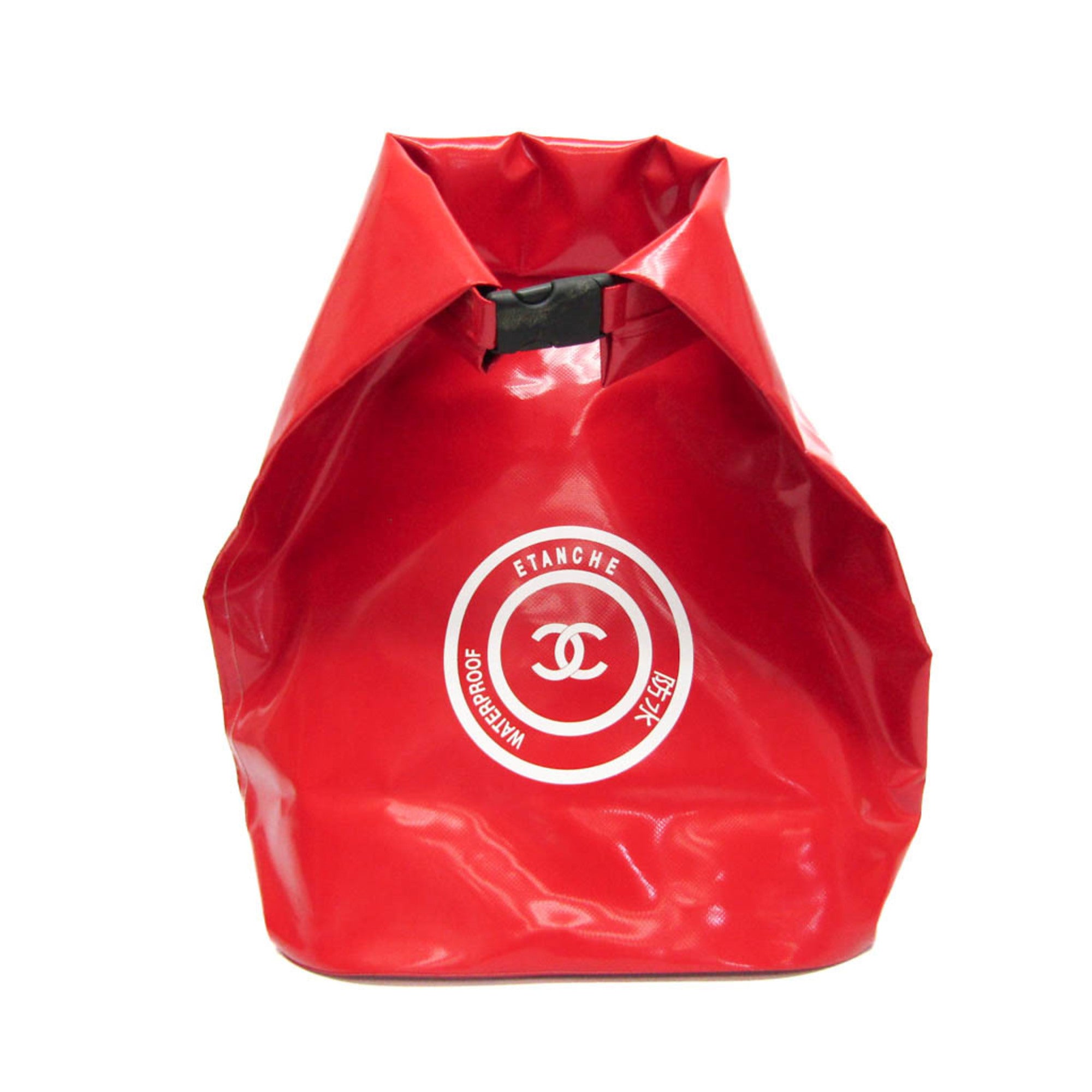 Chanel Red Color Vinyl Backpack (Pre-Owned)