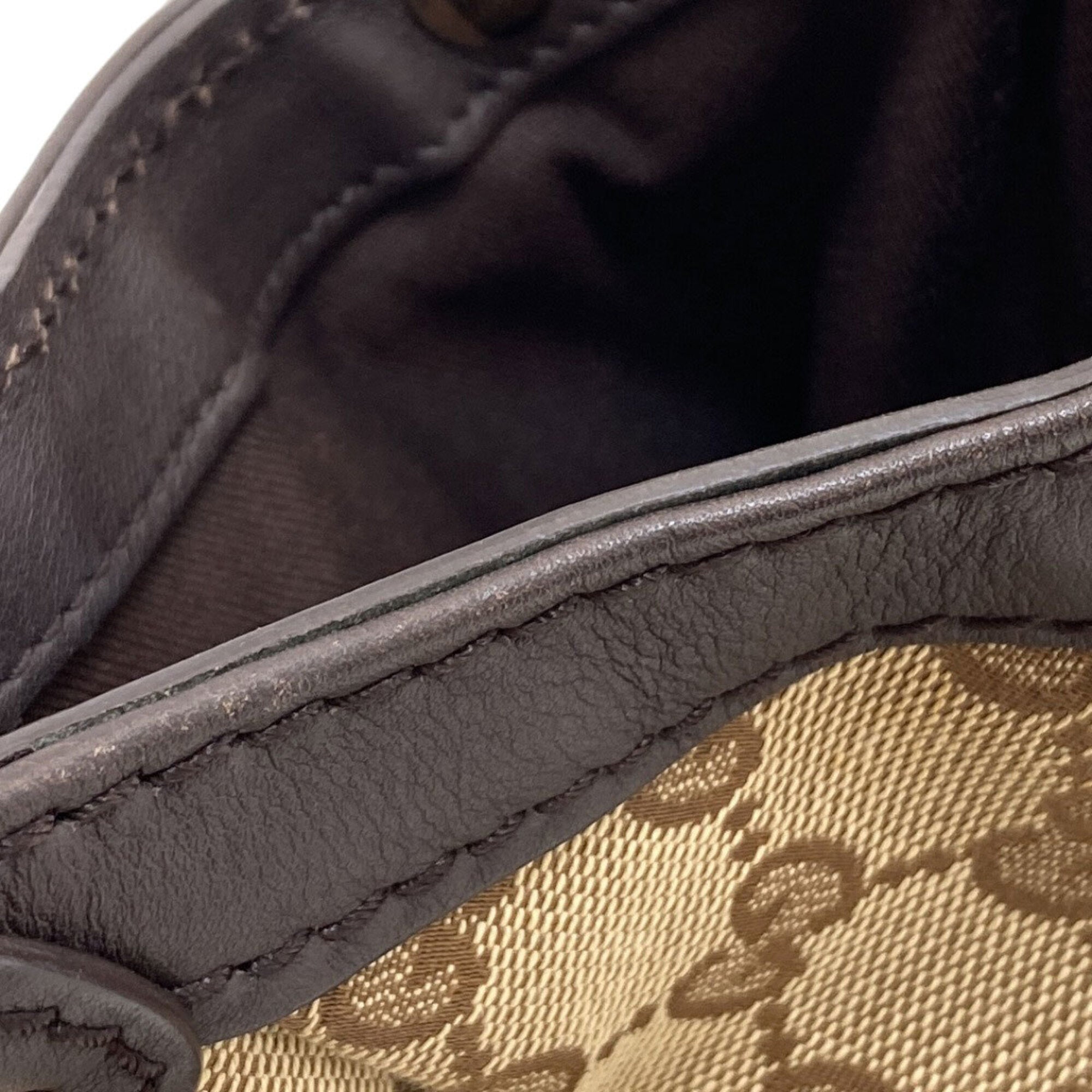 Gucci Brown Canvas Handbag (Pre-Owned)