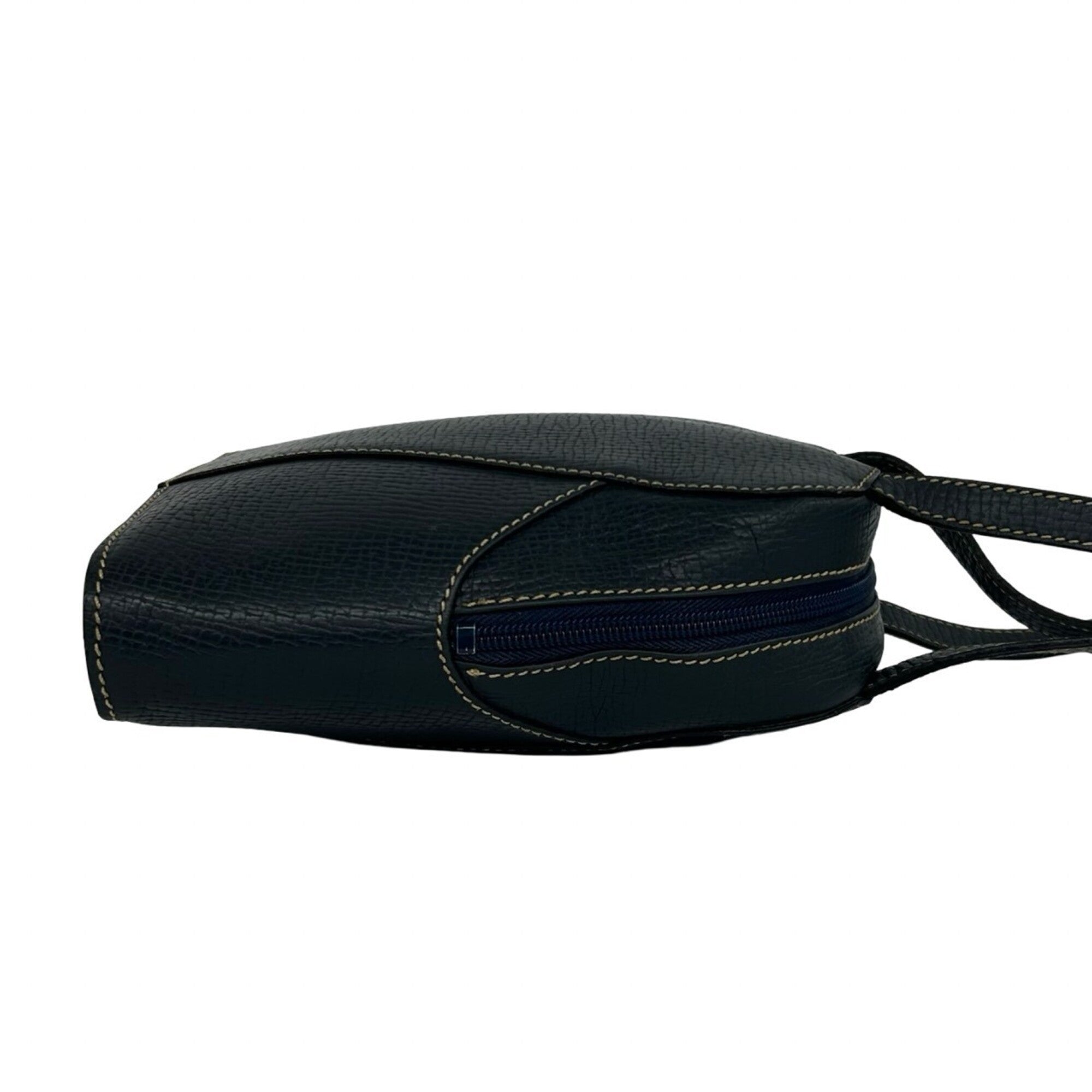 Loewe Navy Leather Handbag Shoulder Bag Tote Bag (Pre-Owned)