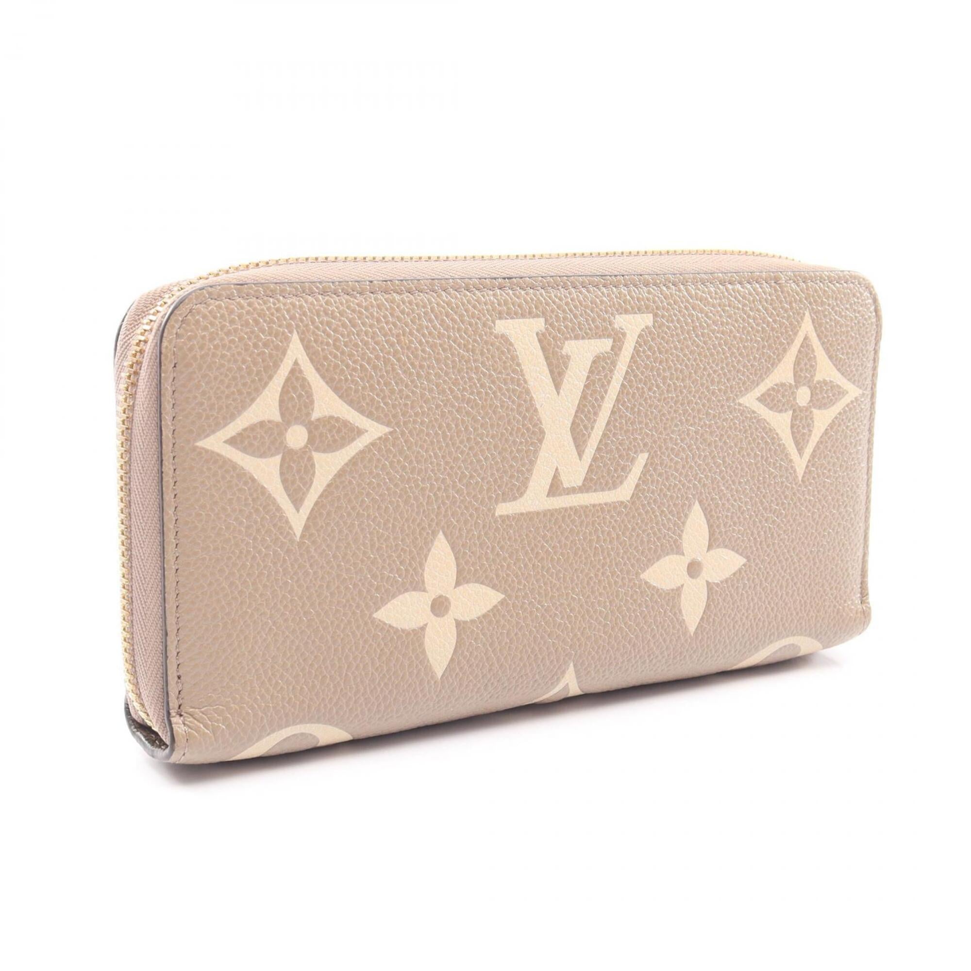 Louis Vuitton Beige Cream Ivory Tourterelle Monogram Empreinte Leather Long Wallet (Bi-Fold) (Pre-Owned)